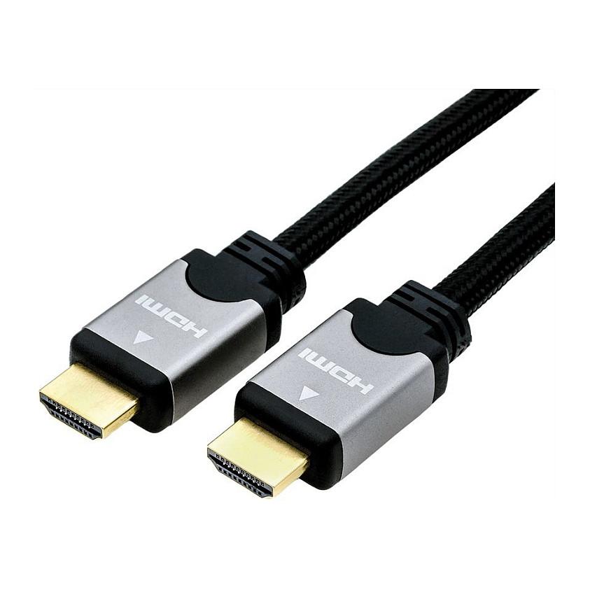 HDMI-kabel ROLINE High Speed med Ethernet 1,5 m - sort/sølv