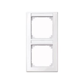 2-fags ramme Merten 470225 med tekstfelt - hvid
