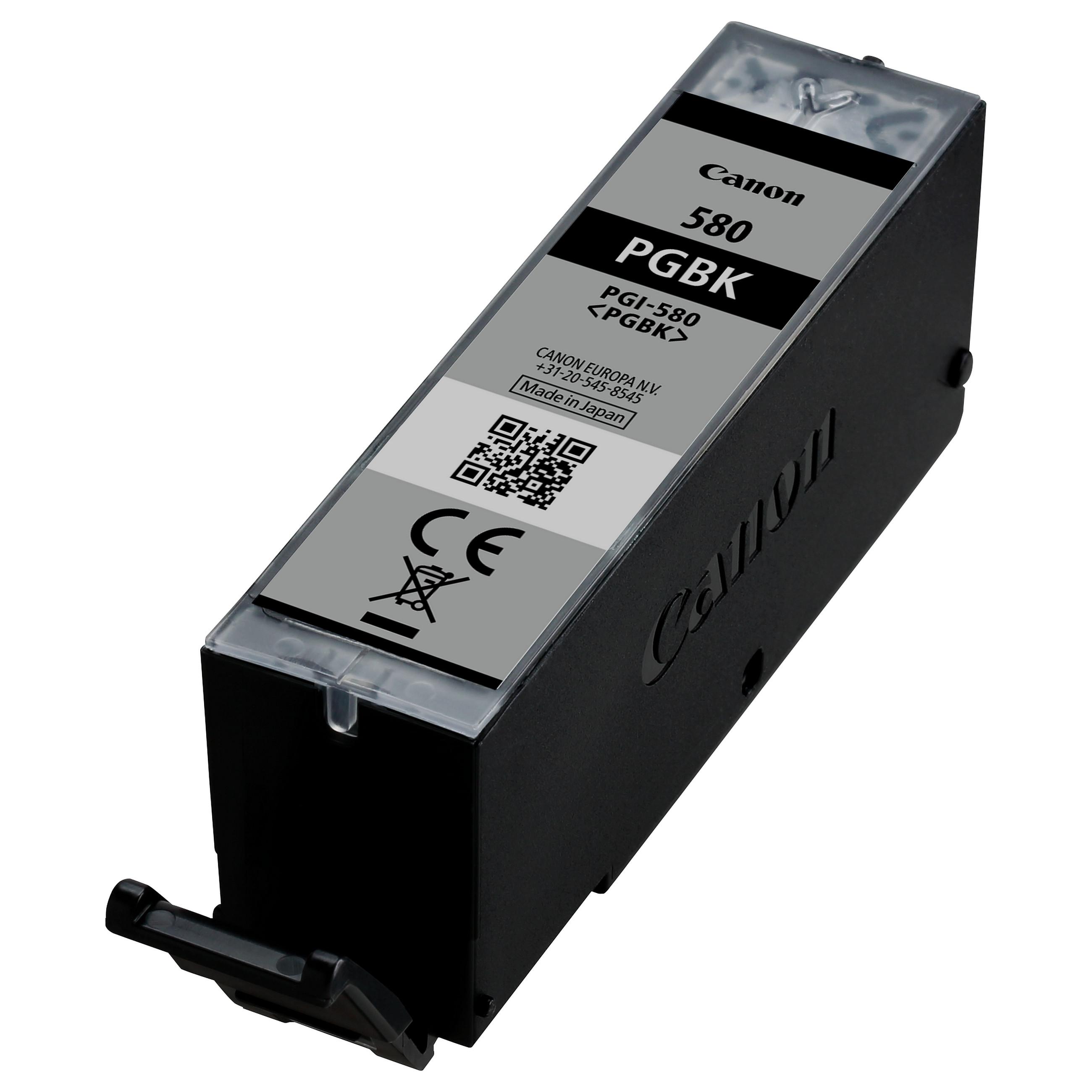 Canon PGI-580PGBK - 11.2 ml - sort - original - blækbeholder - for PIXMA TS6251, TS6350, TS6351, TS705, TS8252, TS8350, TS8351, TS8352, TS9550, TS9551