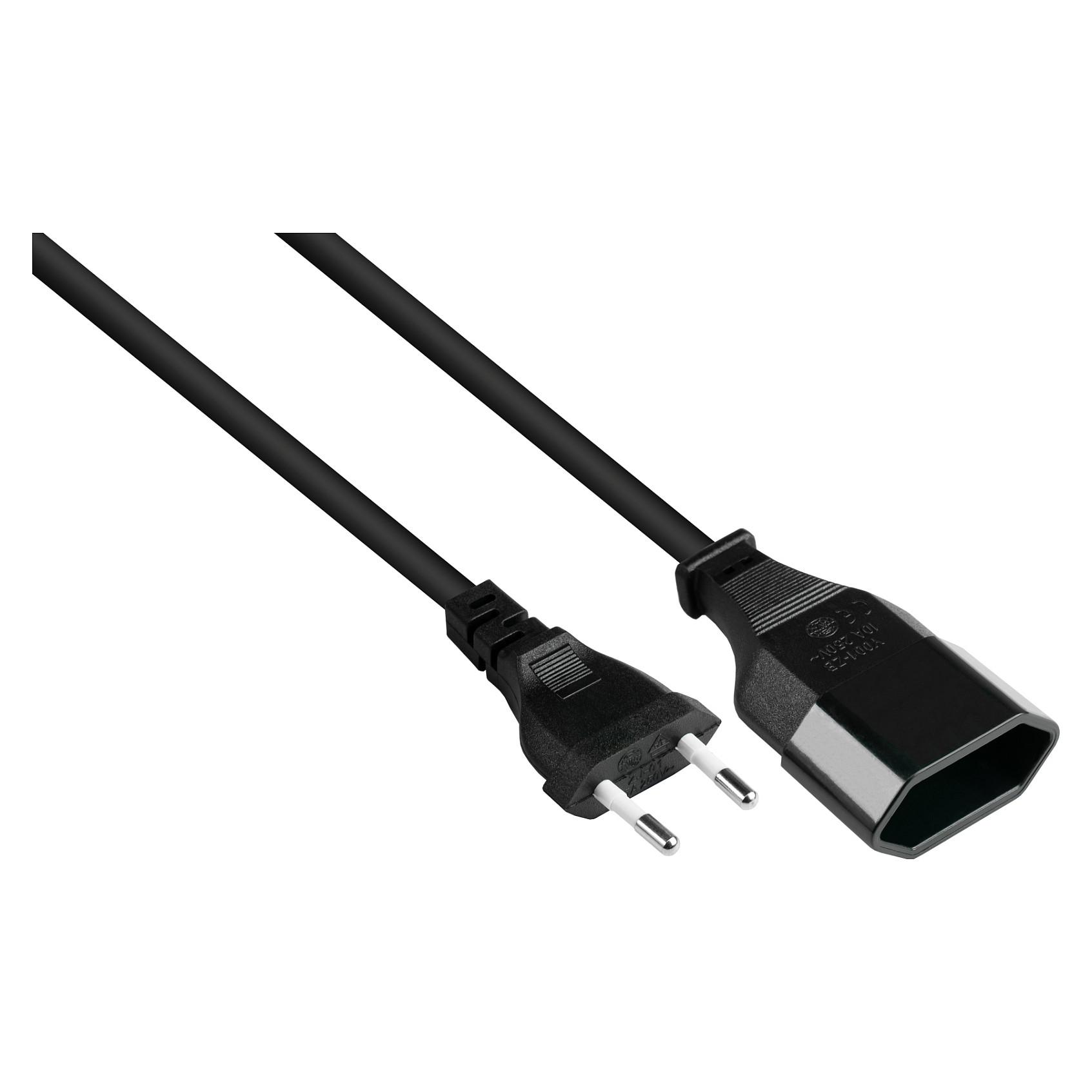 Euro-forlængerledning econ connect P0300-S005 - sort 0,5 m