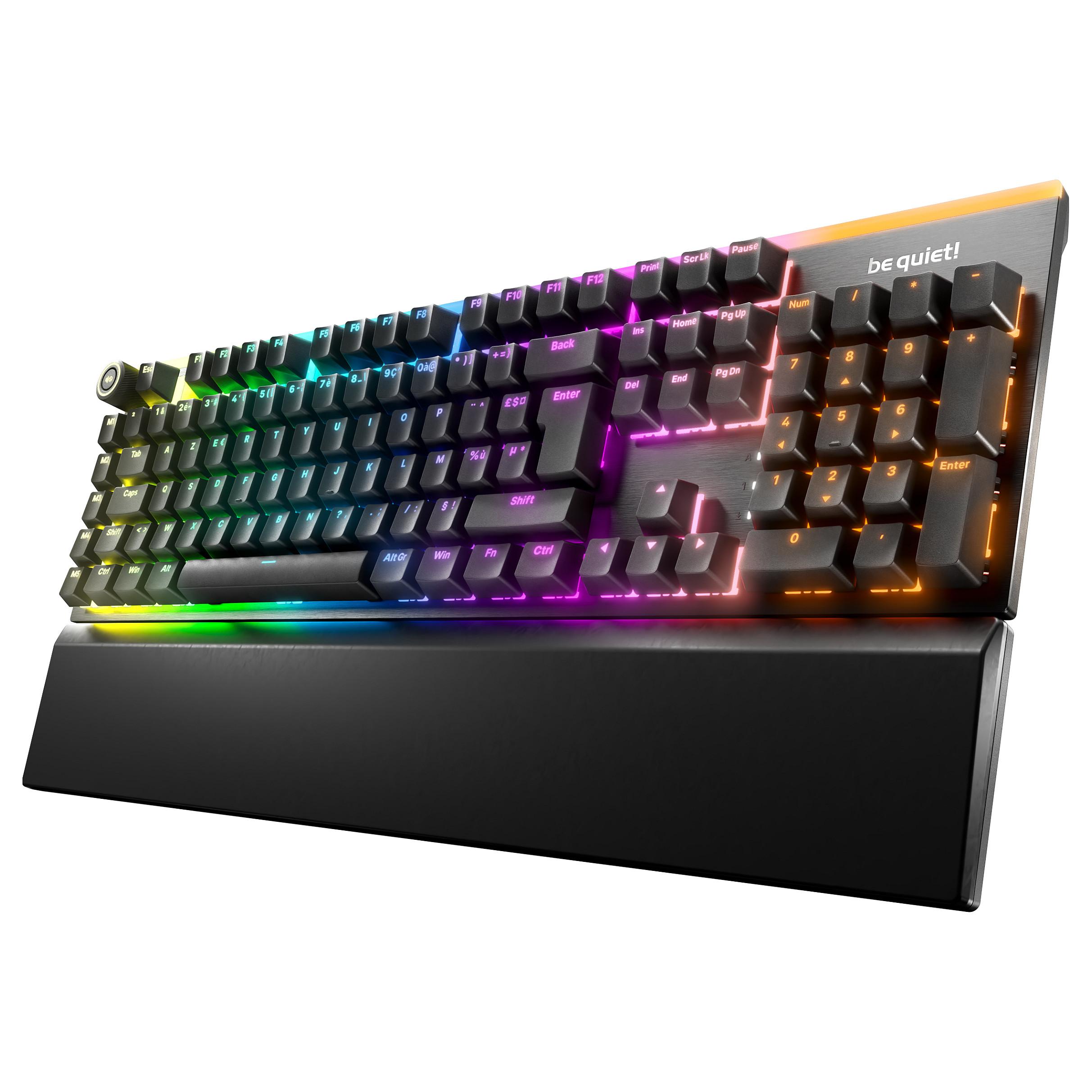 Gamingtastatur be quiet! USB AZERTY FR - sort