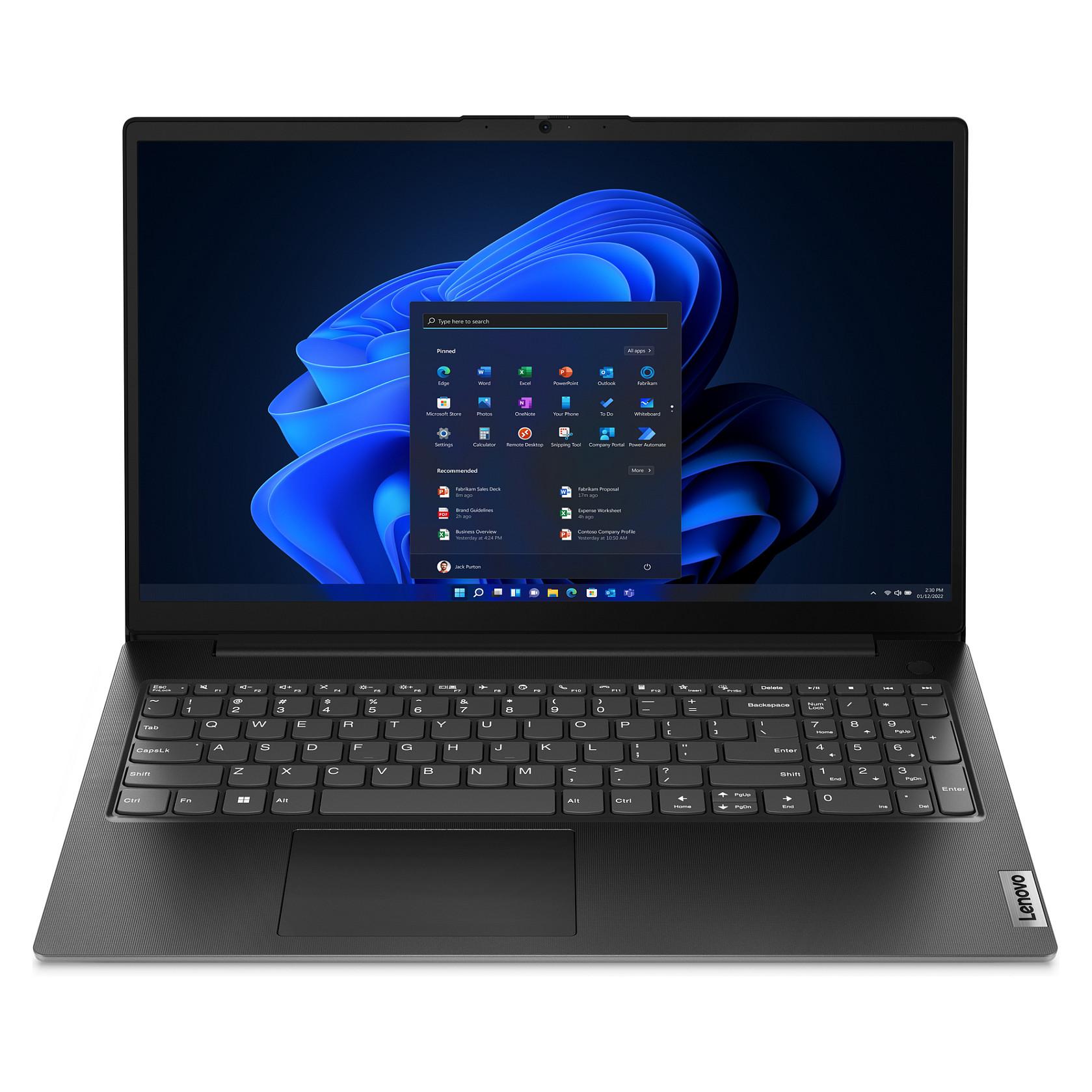 Lenovo V15 G4 AMN AMD RyzenTM 3 7320U Laptop 39,6 cm (15.6") Fuld HD 8 GB LPDDR5-SDRAM 256 GB SSD Wi-Fi 6 (802.11ax) Windows 11 Home Sort Fransk