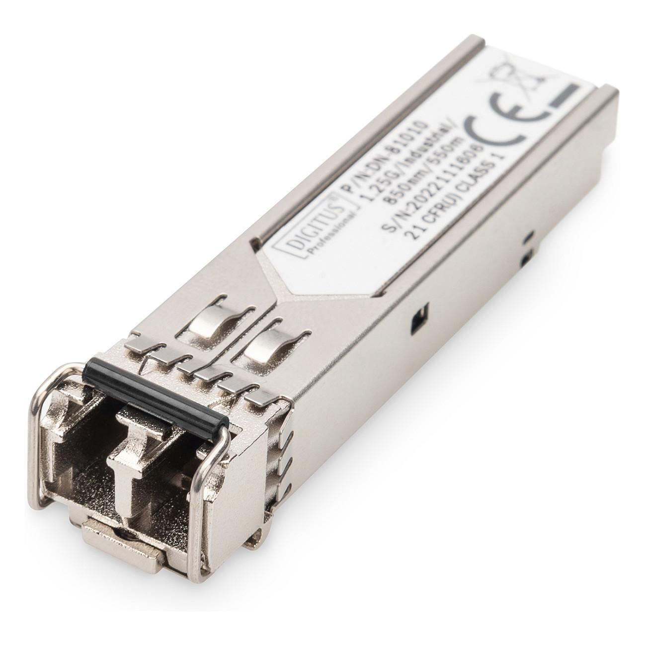 DIGITUS DN-81010 - SFP (mini-GBIC) transceiver modul - 1GbE - 1000Base-SX - LC multimodus - op til 550 m - 850 nm