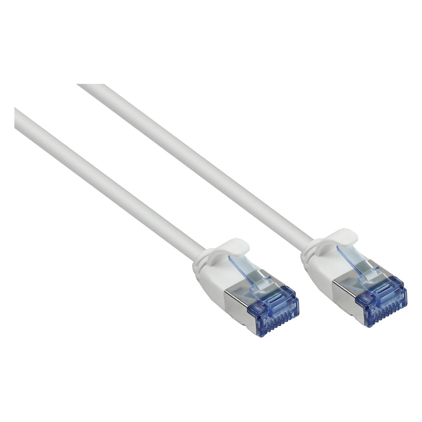 Patchkabel Good Connections RNS SlimLine Cat.6A - hvid, 2 m