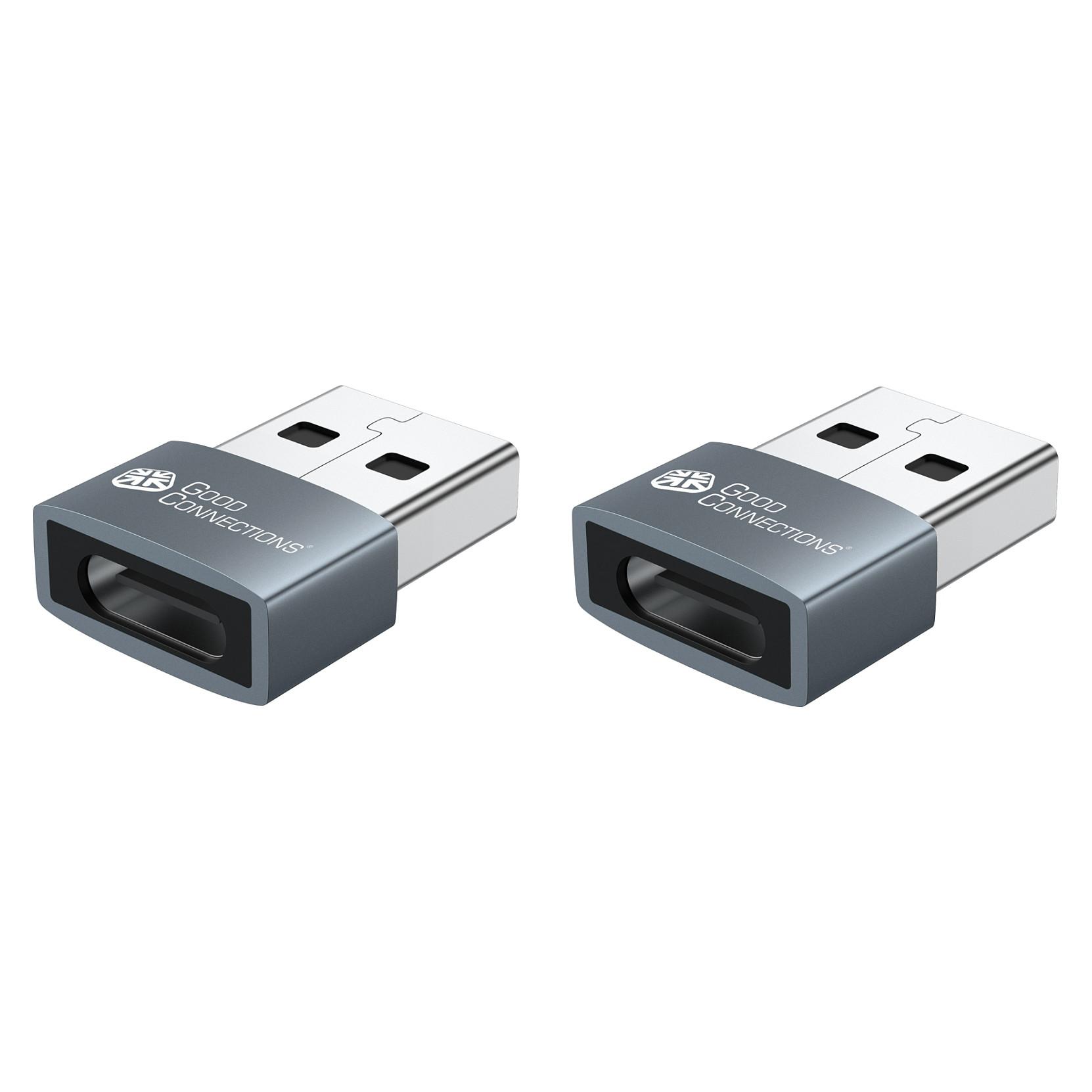 USB-adapter USB-A han til USB-C hun USB 2.0 - 2 stk.