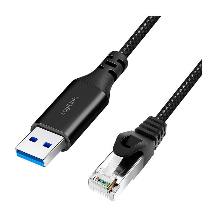 Aktivt USB 3.0 til RJ45 netværkskabel LogiLink CU0400 - 1 m