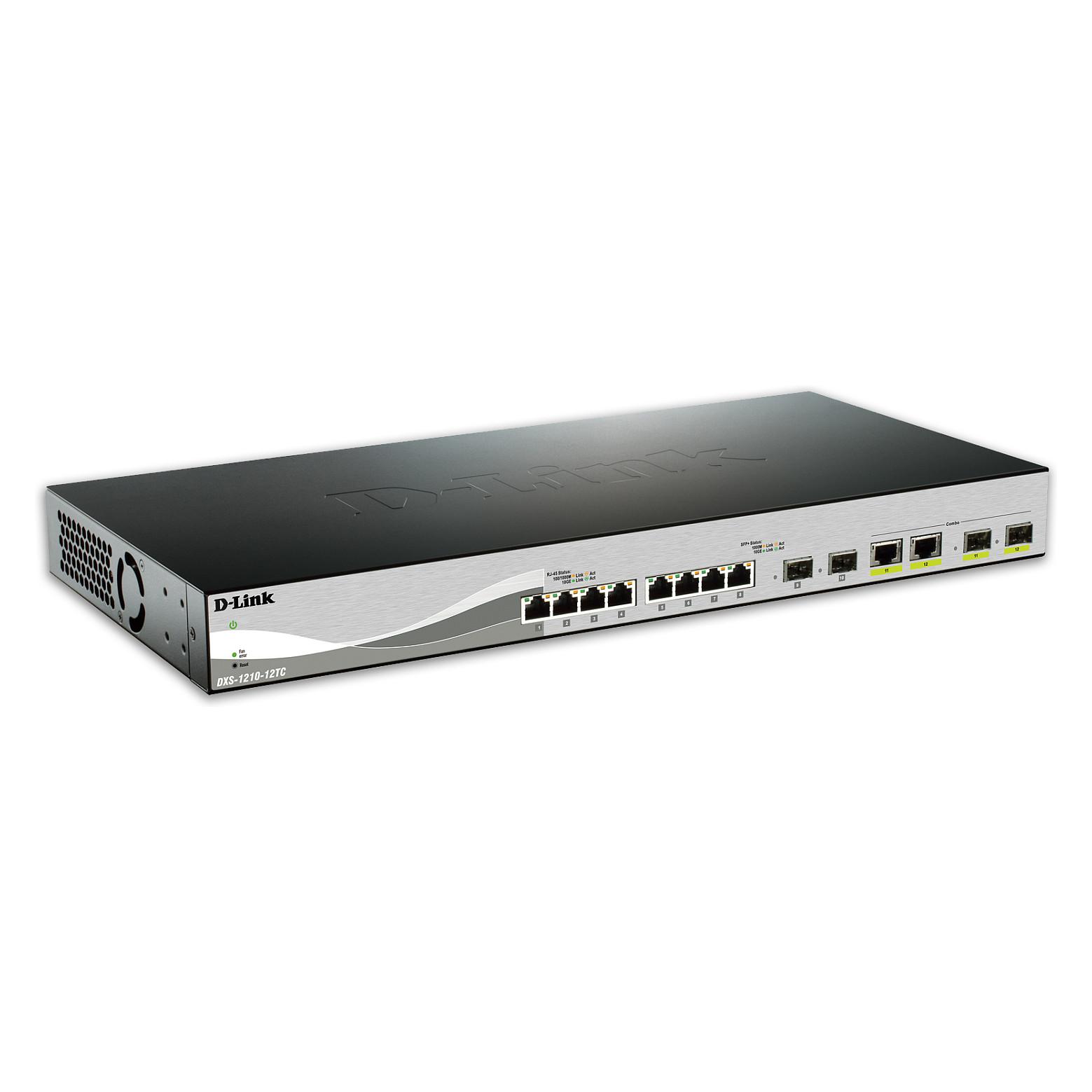 D-Link DXS-1210-12TC/E managed L2-switch 10GbE 12 porte 1U - sort/sølv