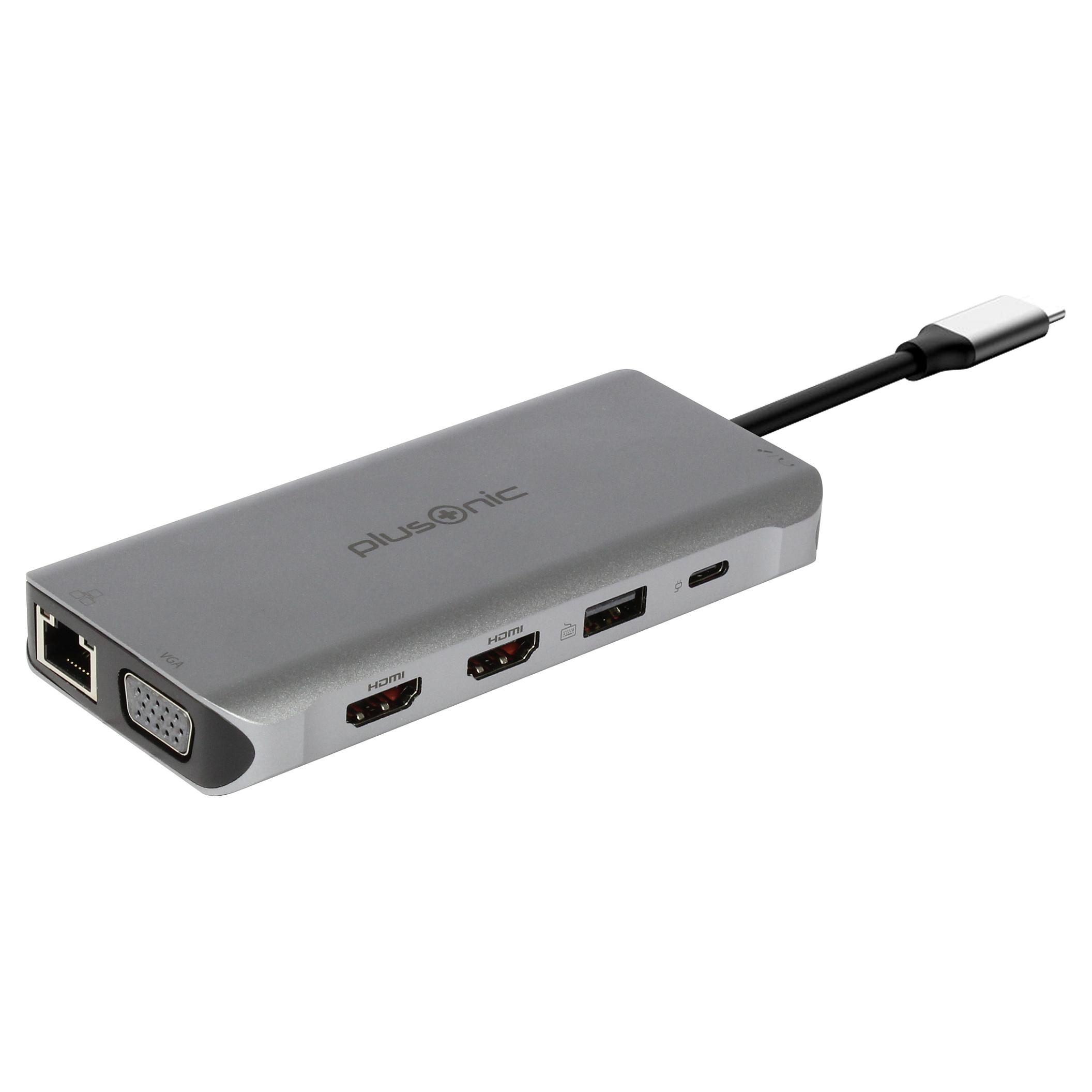 ALLNET PSUC0216, USB 3.2 Gen 1 (3.1 Gen 1) Type-C, 100 W, Grå, MicroSD (TransFlash), SD, 3.5mm, HDMI, RJ-45, USB 2.0, USB 3.2 Gen 1 (3.1 Gen 1) Type-A, USB 3.2 Gen 1 (3.1 Gen 1) Type-C, VGA, USB