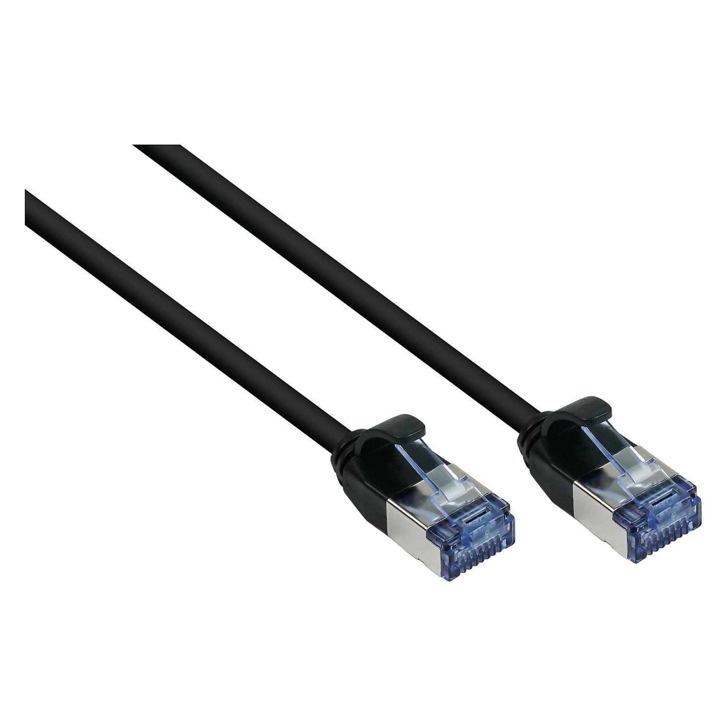 Patchkabel RNS SlimLine Cat.6A Good Connections - sort, 2 m