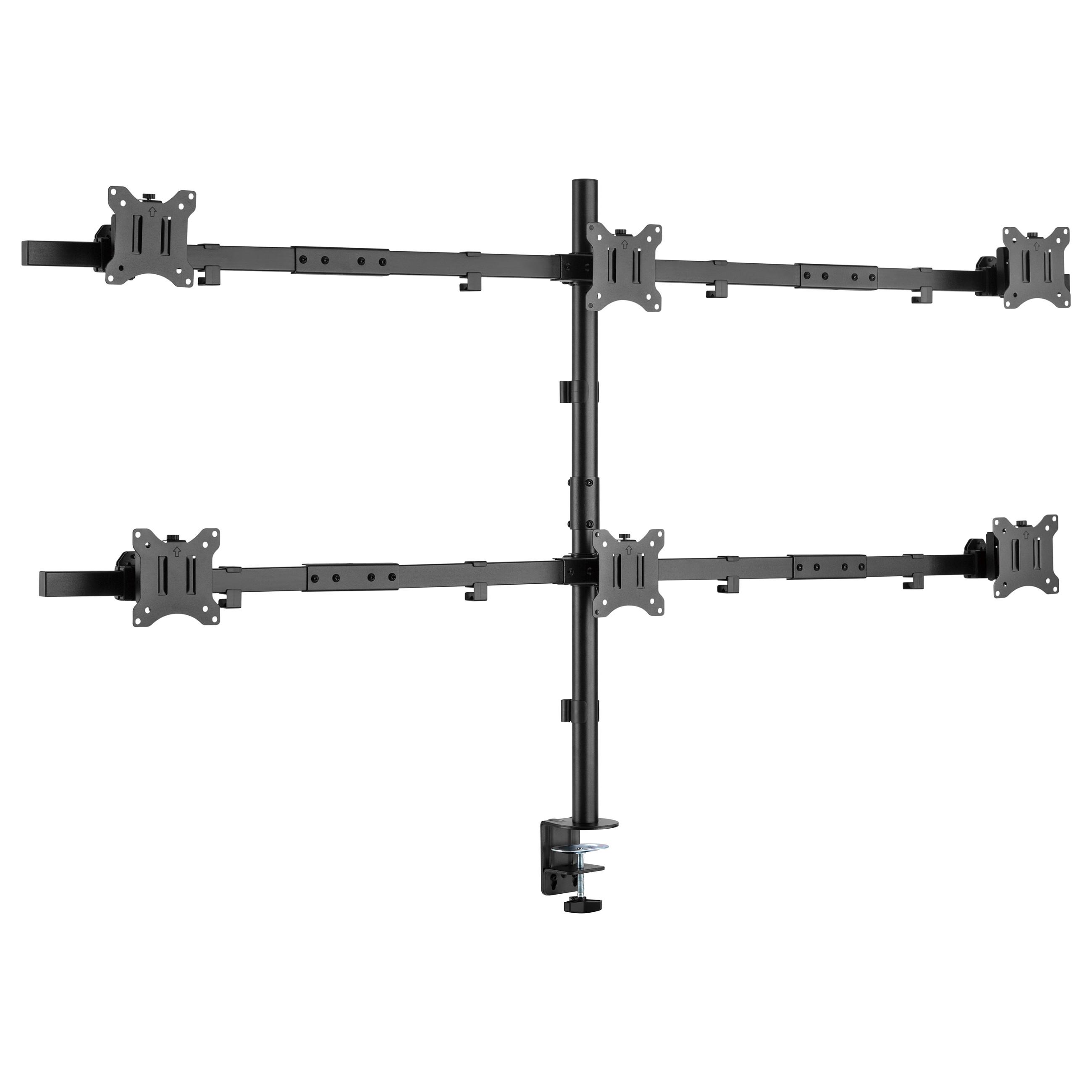 equip 457327 skærmholder til 4 skærme 17"-32" - artikulerende bordklemme