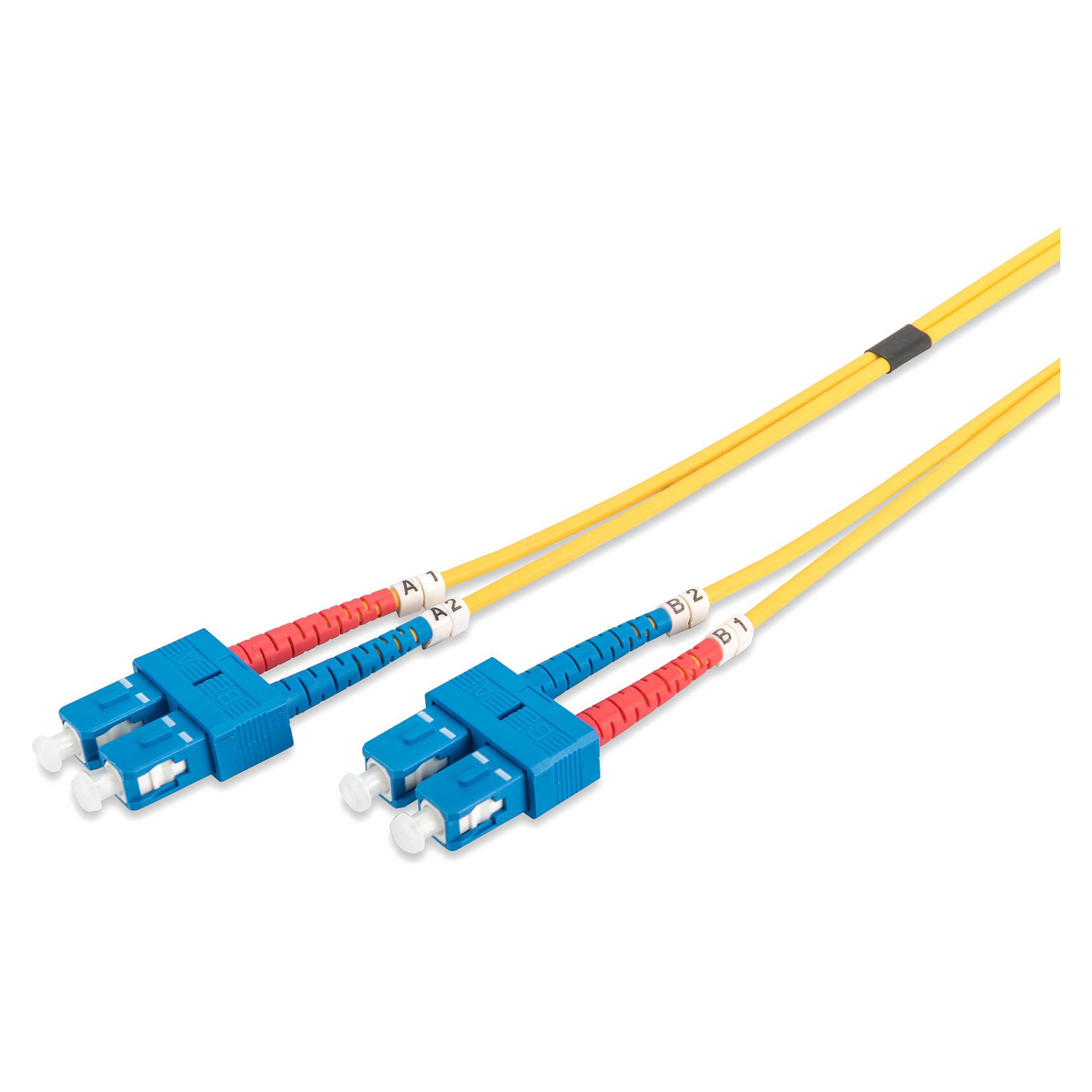 Fiberoptisk patchkabel Digitus DK-2922-01 SC-SC 1 m OS2 duplex