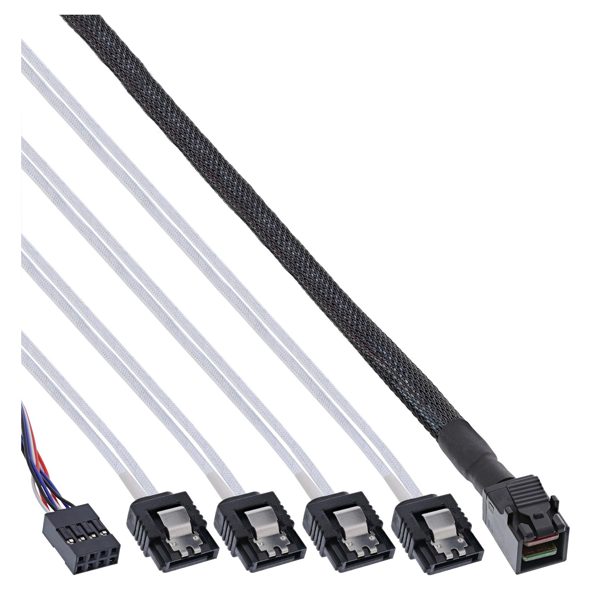 Intern Mini SAS HD SFF-8643 til 4 x SATA-kabel InLine - 1 m