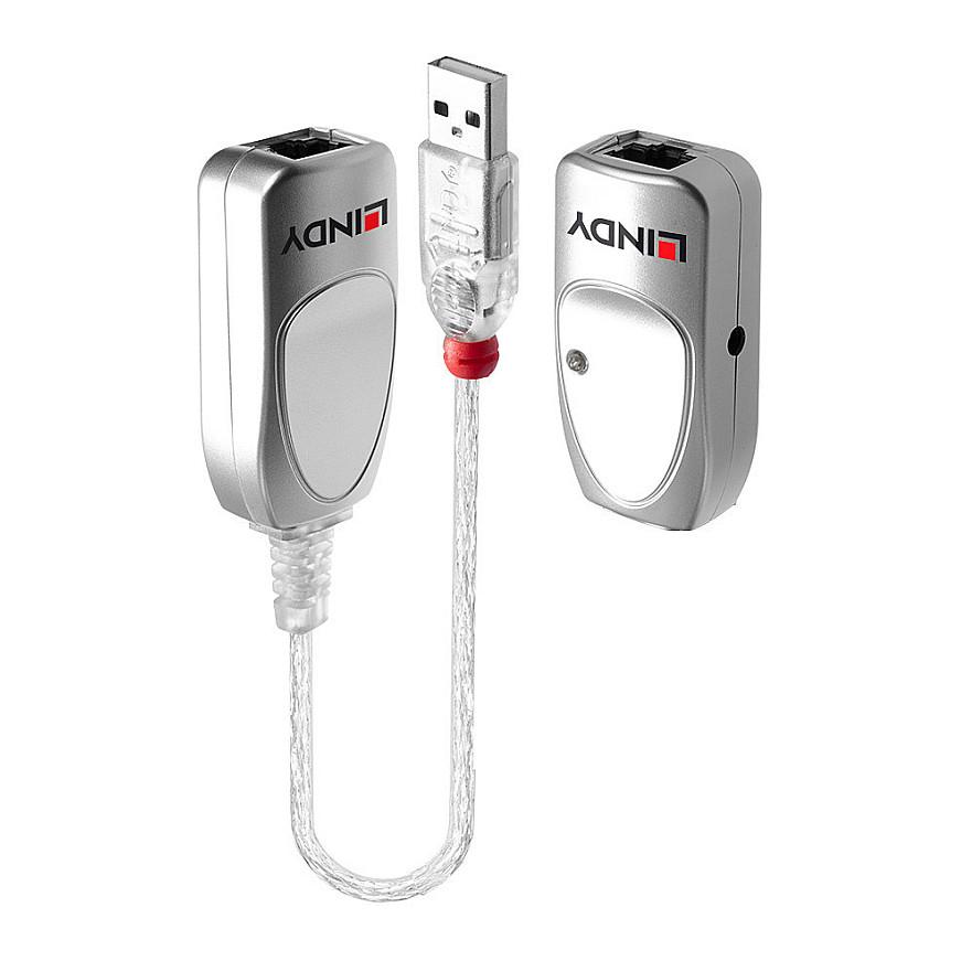 LINDY USB 1.1 Cat.6 Extender 50 m - grå USB-forlænger
