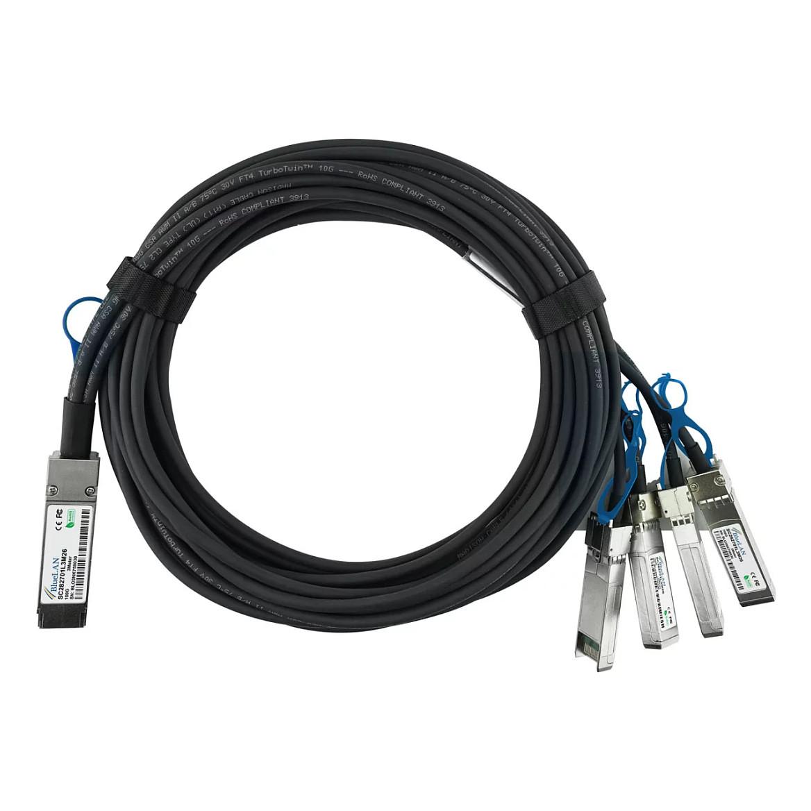 DAC-kabel BlueOptics XXV4DACBL1M-BL QSFP28 til 4xSFP28 1 m