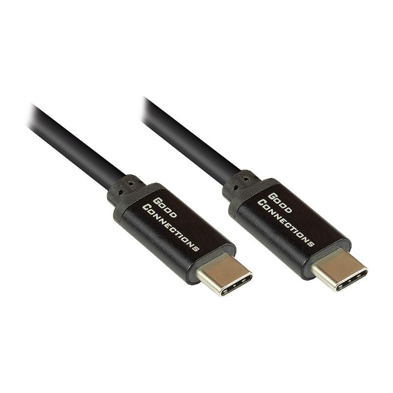 USB-C kabel Good Connections 2213-SF005S - 0,5 m, 100 W, sort