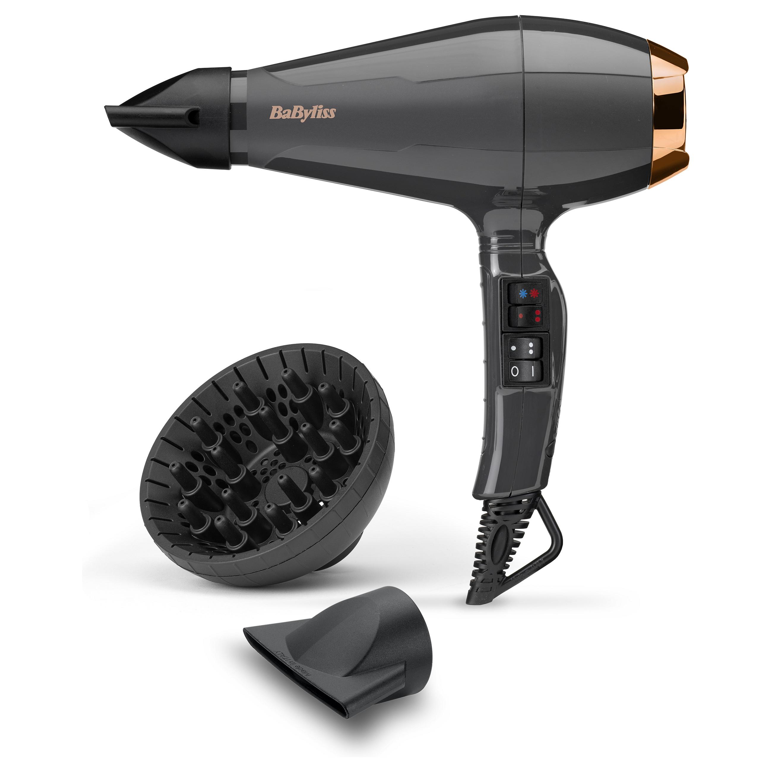 BaByliss 6719DE Air Pro 2200 hårtørrer 2200 W ionisk, grå