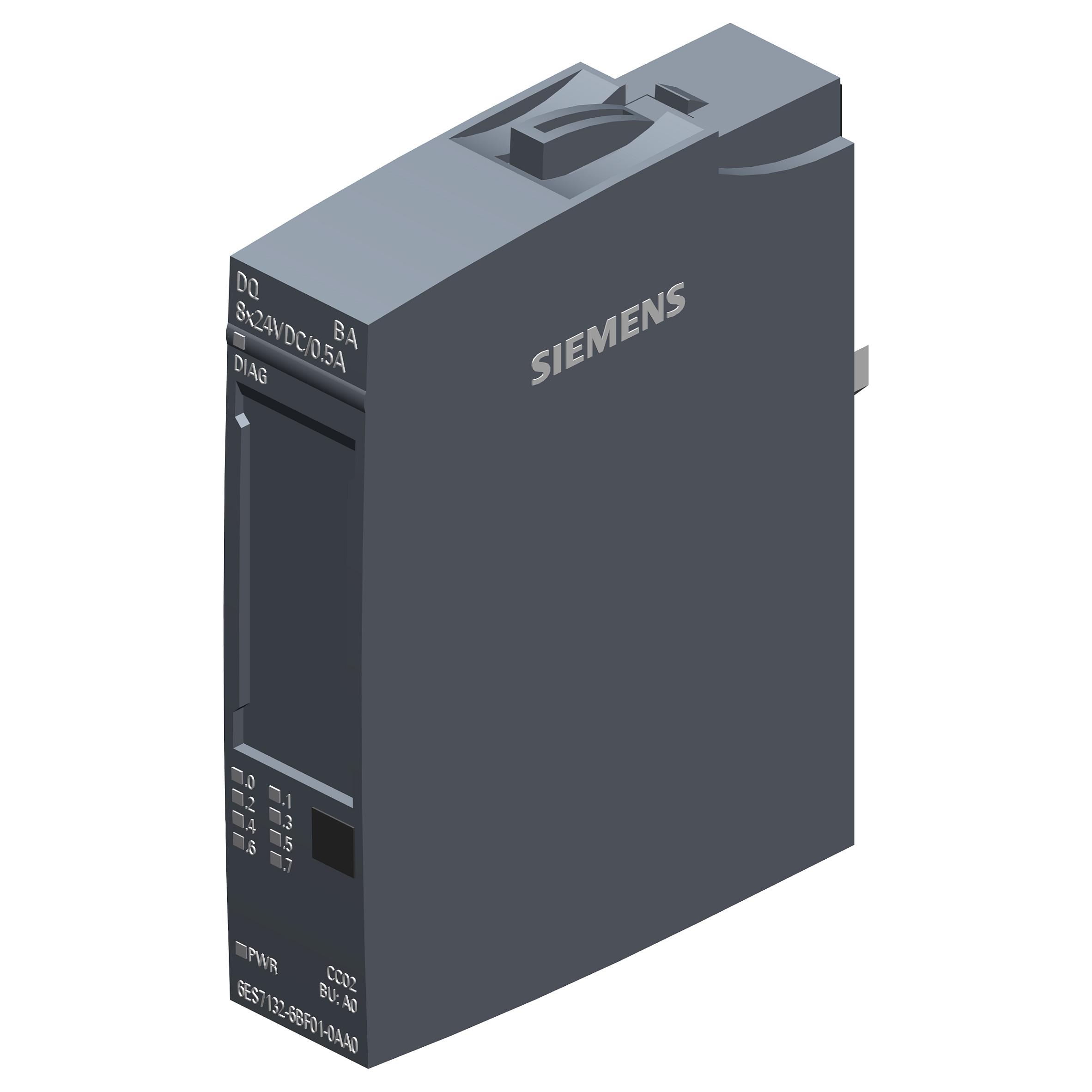 Siemens 6ES7132-6BF01-2AA0, Indendørs, 0,5 A, IP20, Flerfarvet, CE, RoHS, REACH, 73 mm