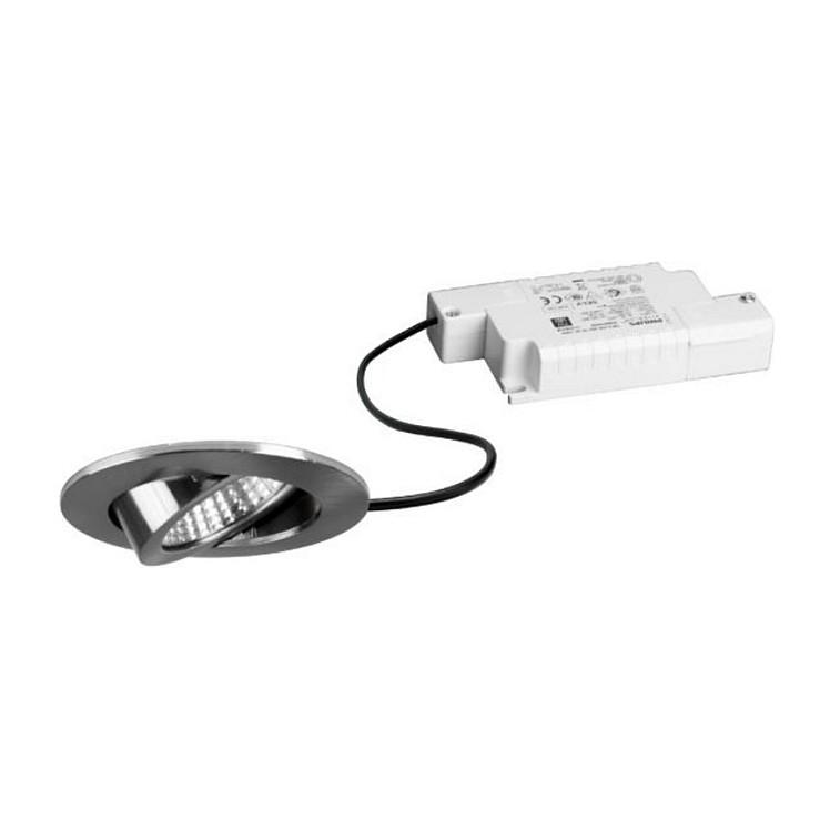LED-indbygningsspot Brumberg BB03 39363153 - rund, nikkel mat