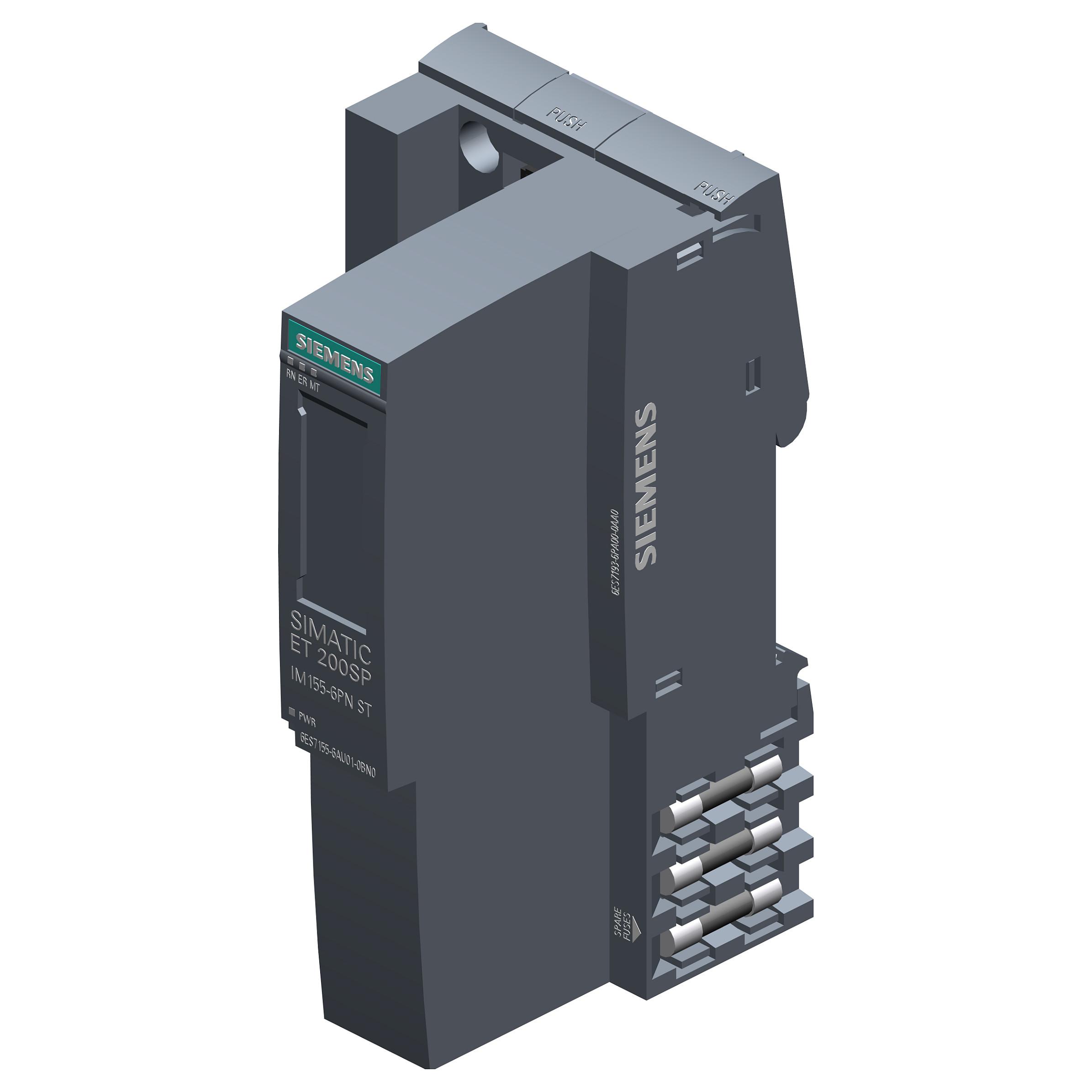 Siemens 6ES7155-6AU01-0BN0, Analog, Systemkraft, IP20, Flerfarvet, 19.2-28.8 V, 117 mm
