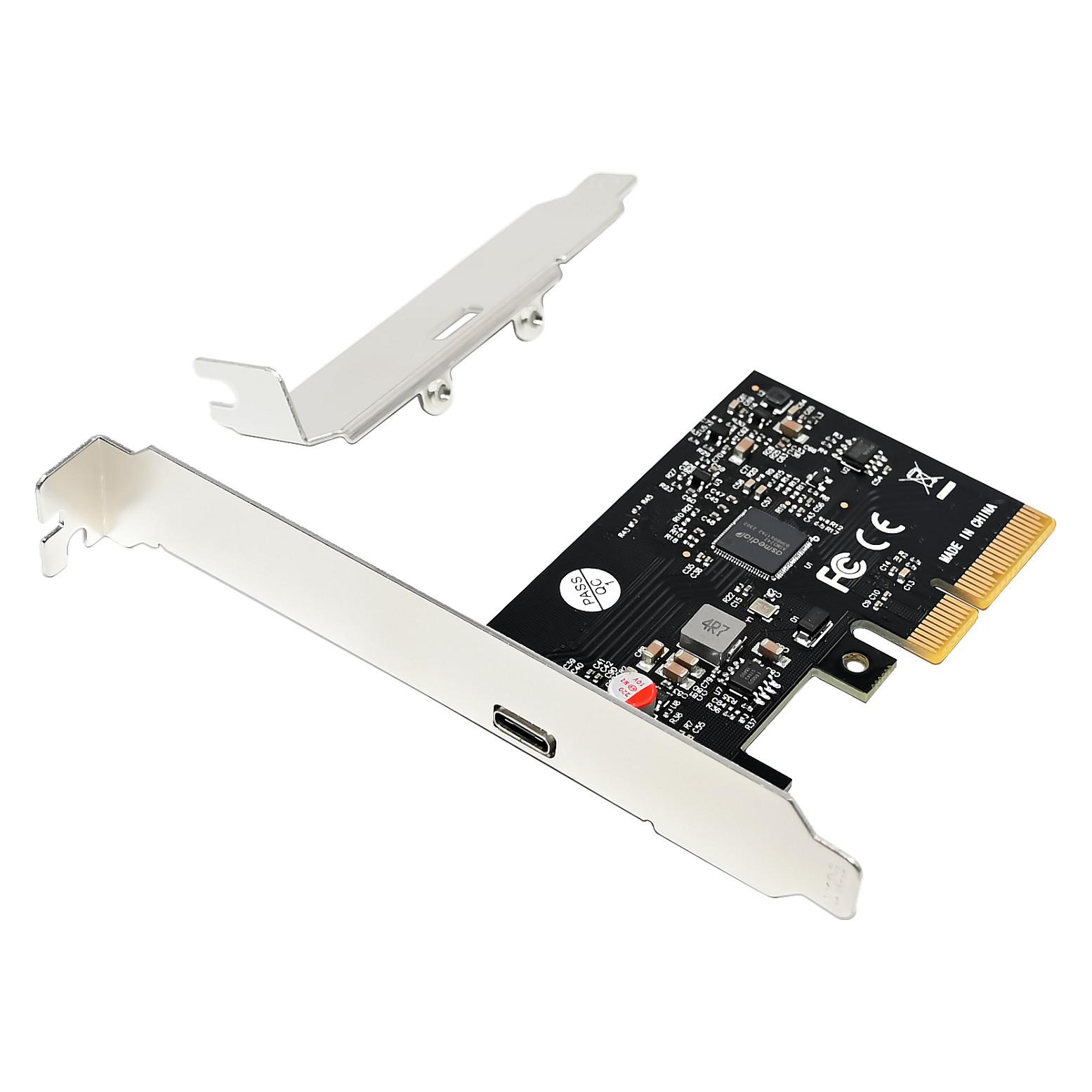 Conceptronic - USB-adapter - PCIe 3.0 x4 lavprofil - USB-C 3.2 Gen 2x2 x 1 - sort