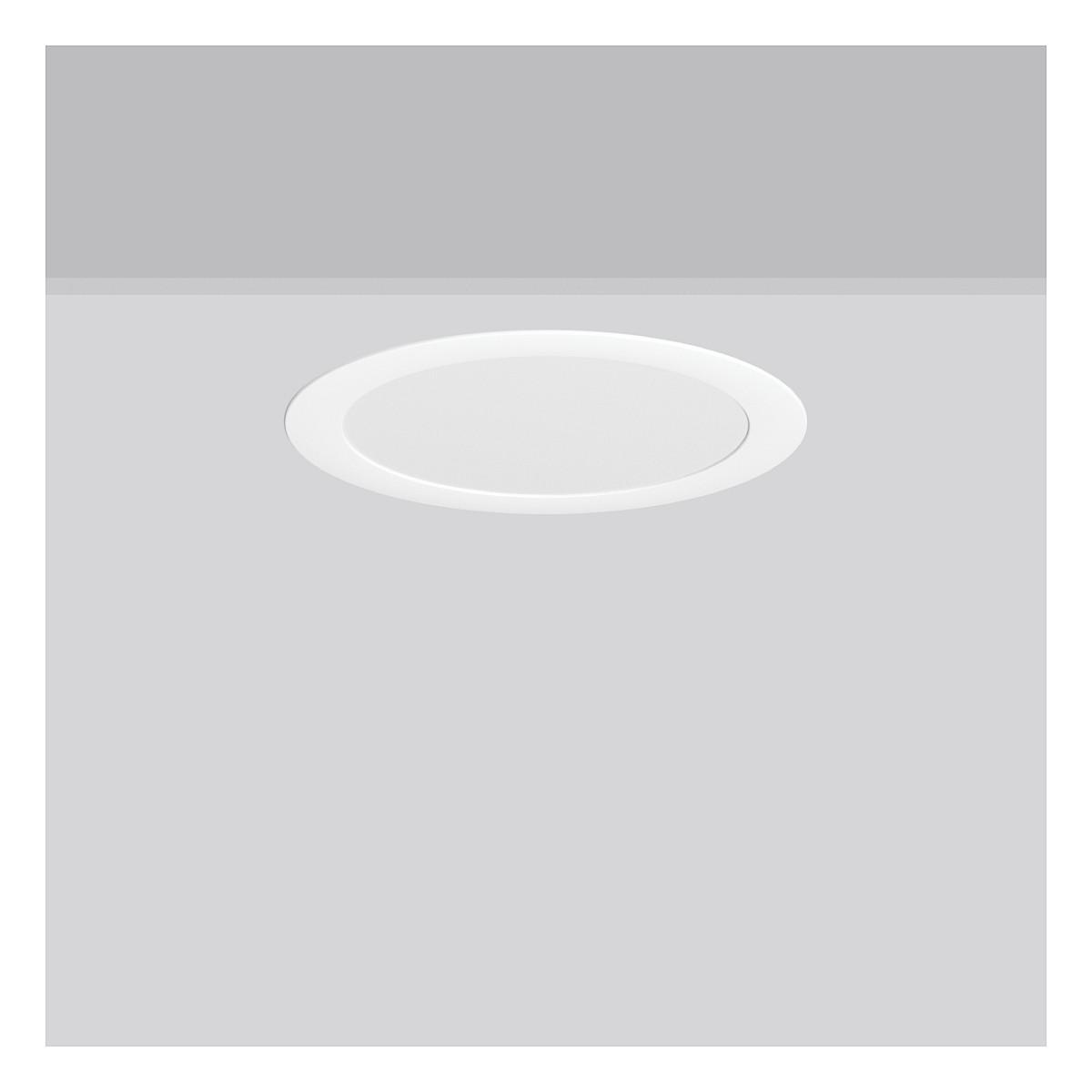 LED-downlight RZB Toledo Flat rund - hvid, 4000 K