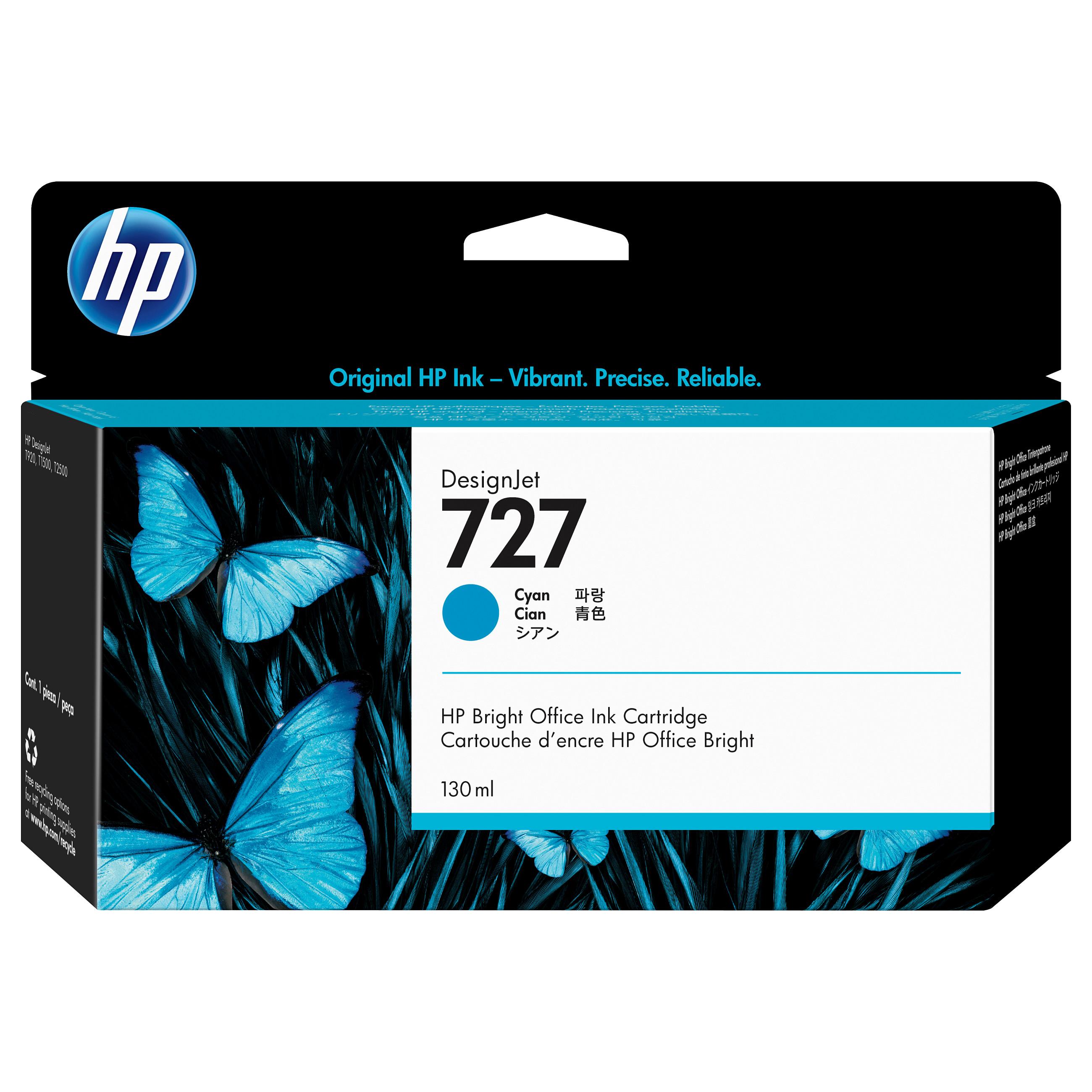 HP HP 727 Blækpatron Cyan B3P19A Modsvarer: N/A