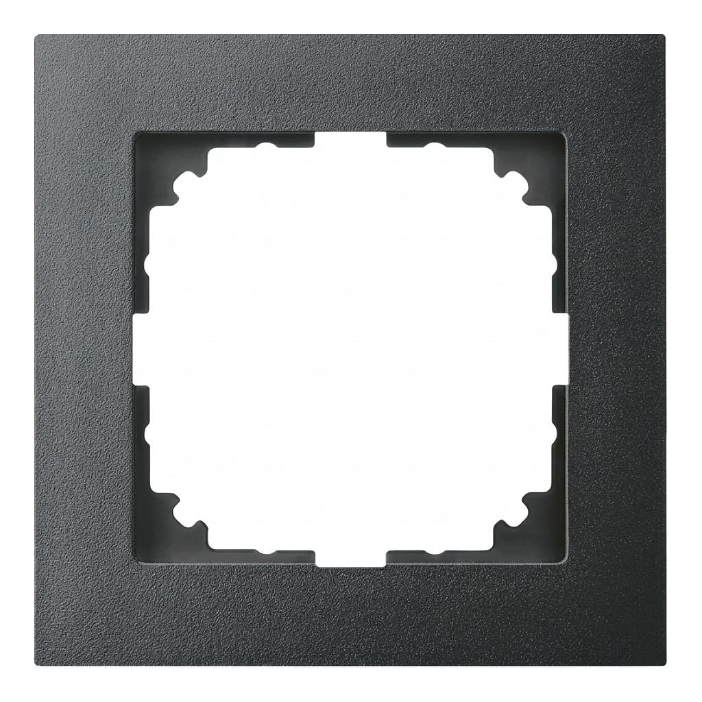 1-fags ramme Merten M-Pure MEG4010-3603 - sort mat