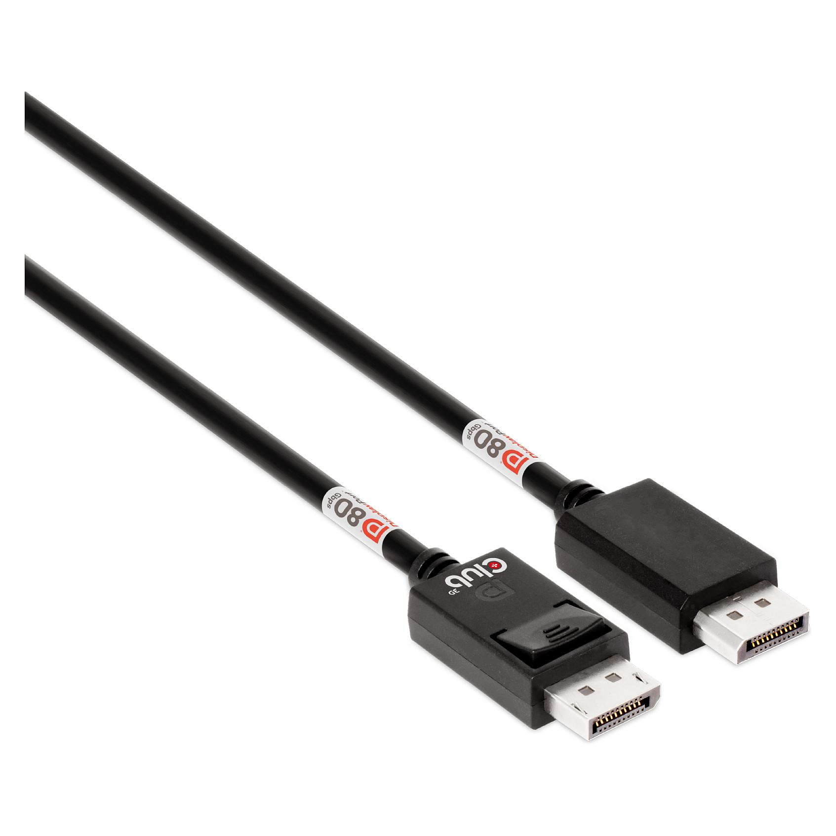 Club 3D - DisplayPort kabel - DisplayPort (han) haspet til DisplayPort (han) haspet - DisplayPort 2.1 - 1.6 m - 8K60 Hz support, tovejs, 4K240 Hz support, 10K60 Hz (10240x4320) support, VESA DP80 Certified