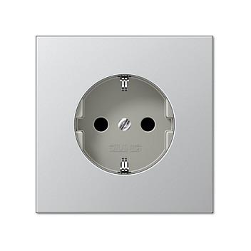 Schuko-stikkontakt JUNG AL1520KI LS - aluminium