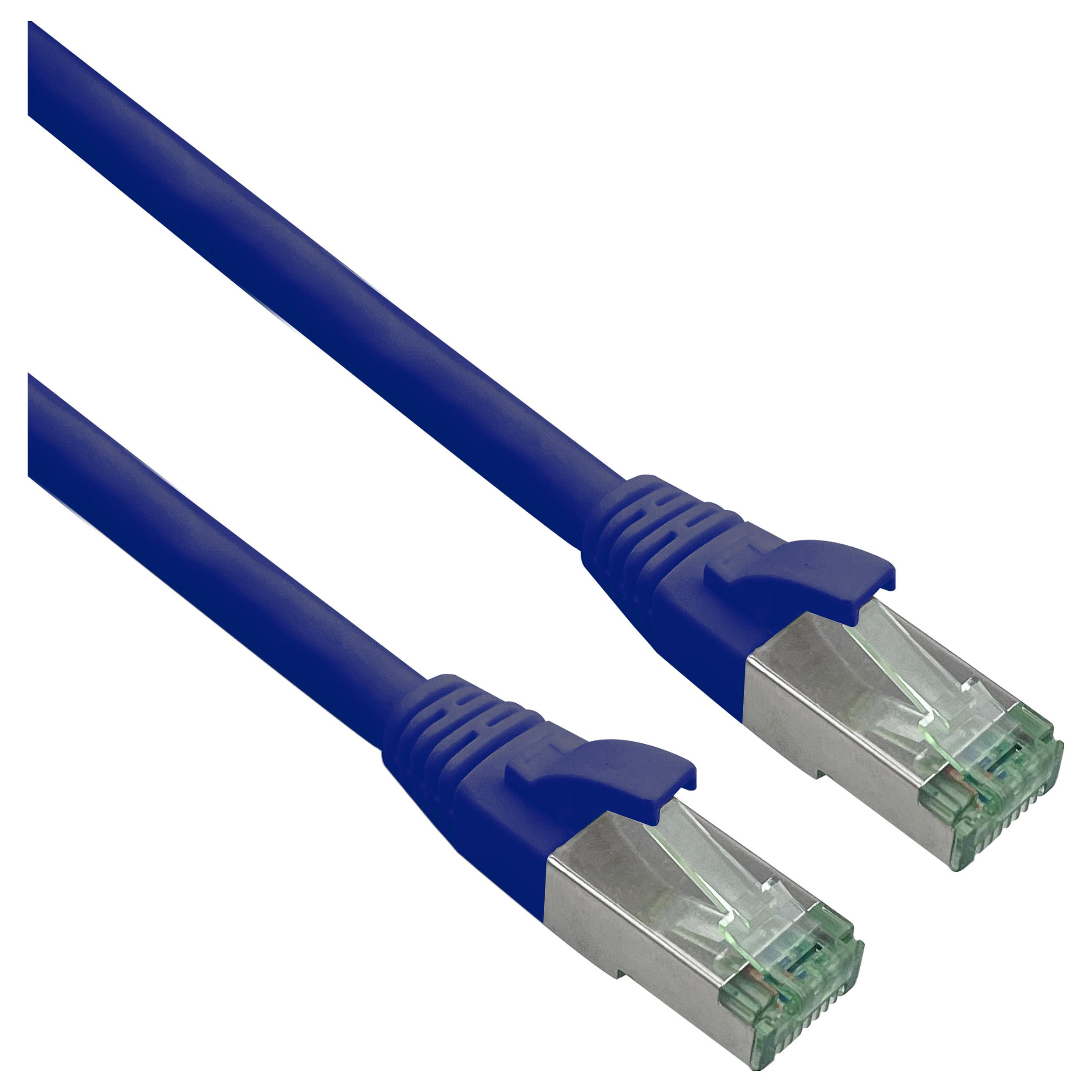 Netværkskabel Helos 363697 Cat7 S/FTP RJ-45 7,5 m - blå