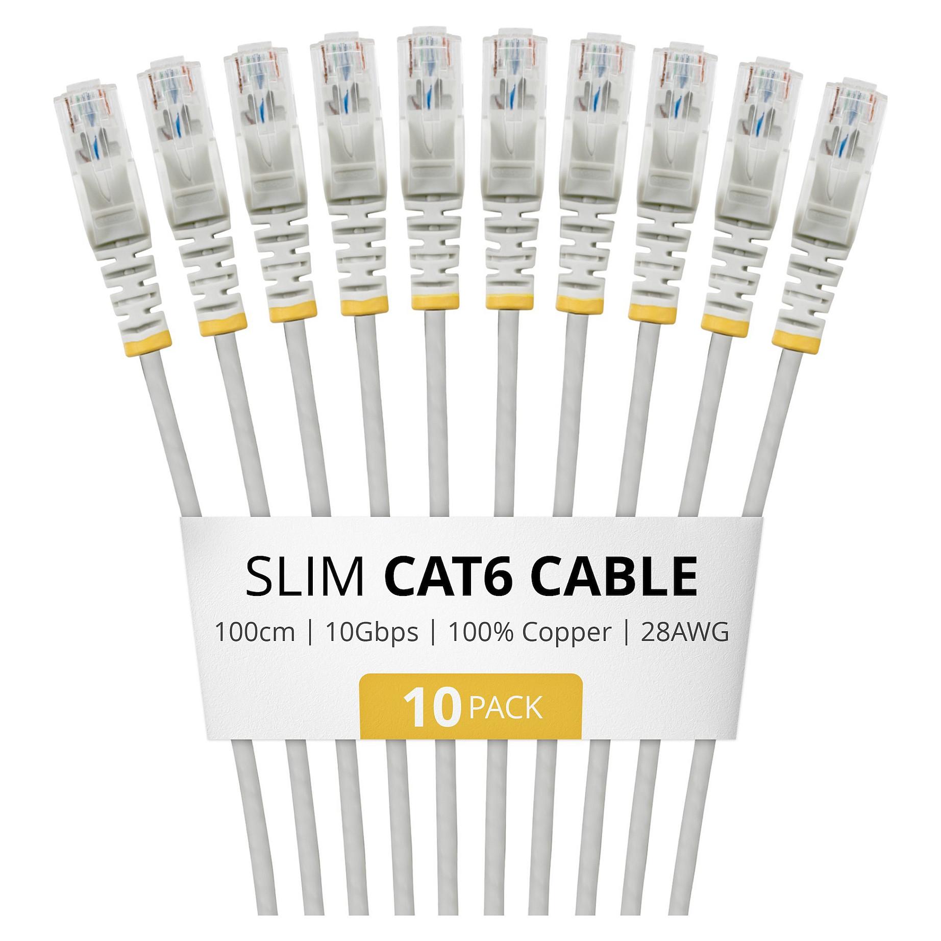 StarTech.com N6PAT100CMGRS10PK netværkskabel Grå 1 m Cat6 U/UTP (UTP)