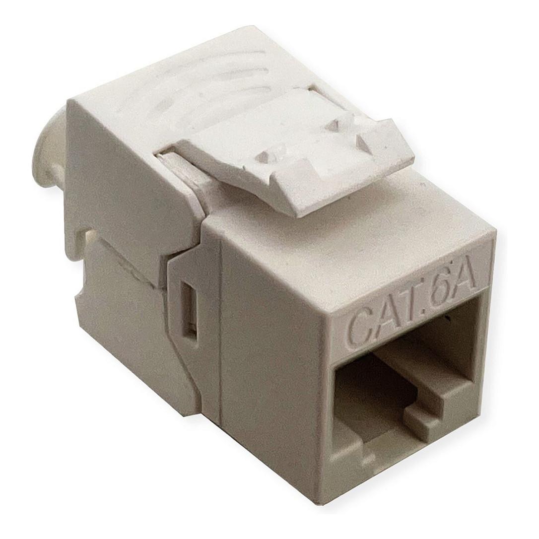 Keystone-modul ROLINE Cat.6A RJ-45 SLIM værktøjsfri - hvid
