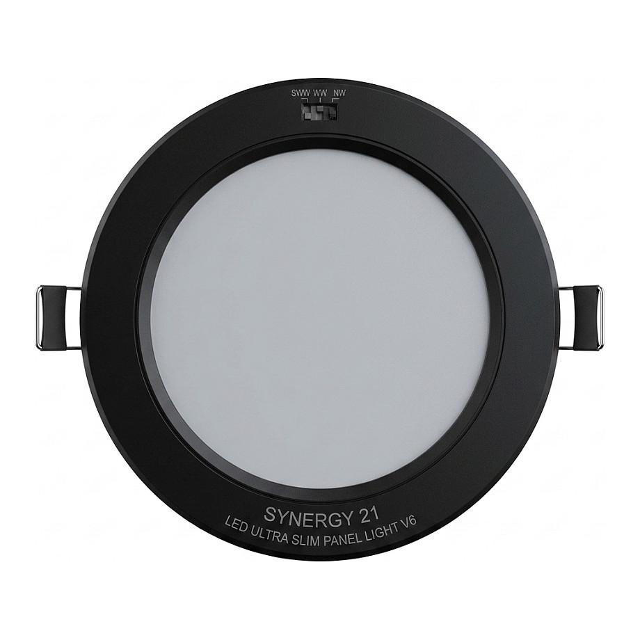 Synergy 21 LED Ultra Slim LED Panel Light V6 6W SWWWWNW 3CCT Schwarz