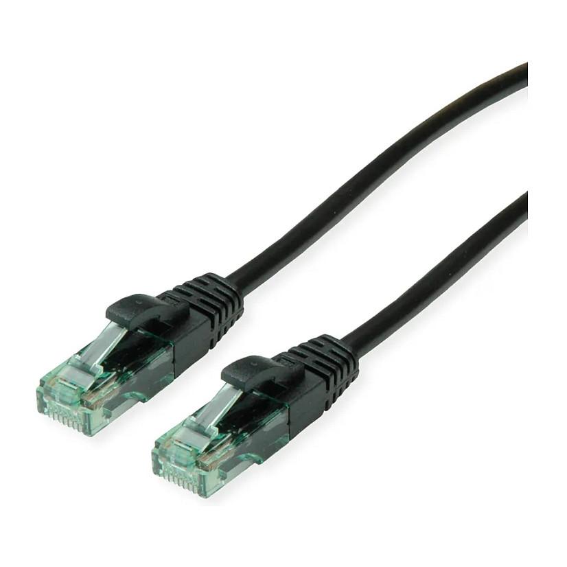 Patchkabel ROLINE Recycled Material Cat.6A U/UTP RJ-45 - sort, 1,5 m