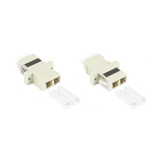 Fiberoptisk duplex-kobling econ connect LW-K202 LC (UPC) til LC (UPC) OM2 - grå