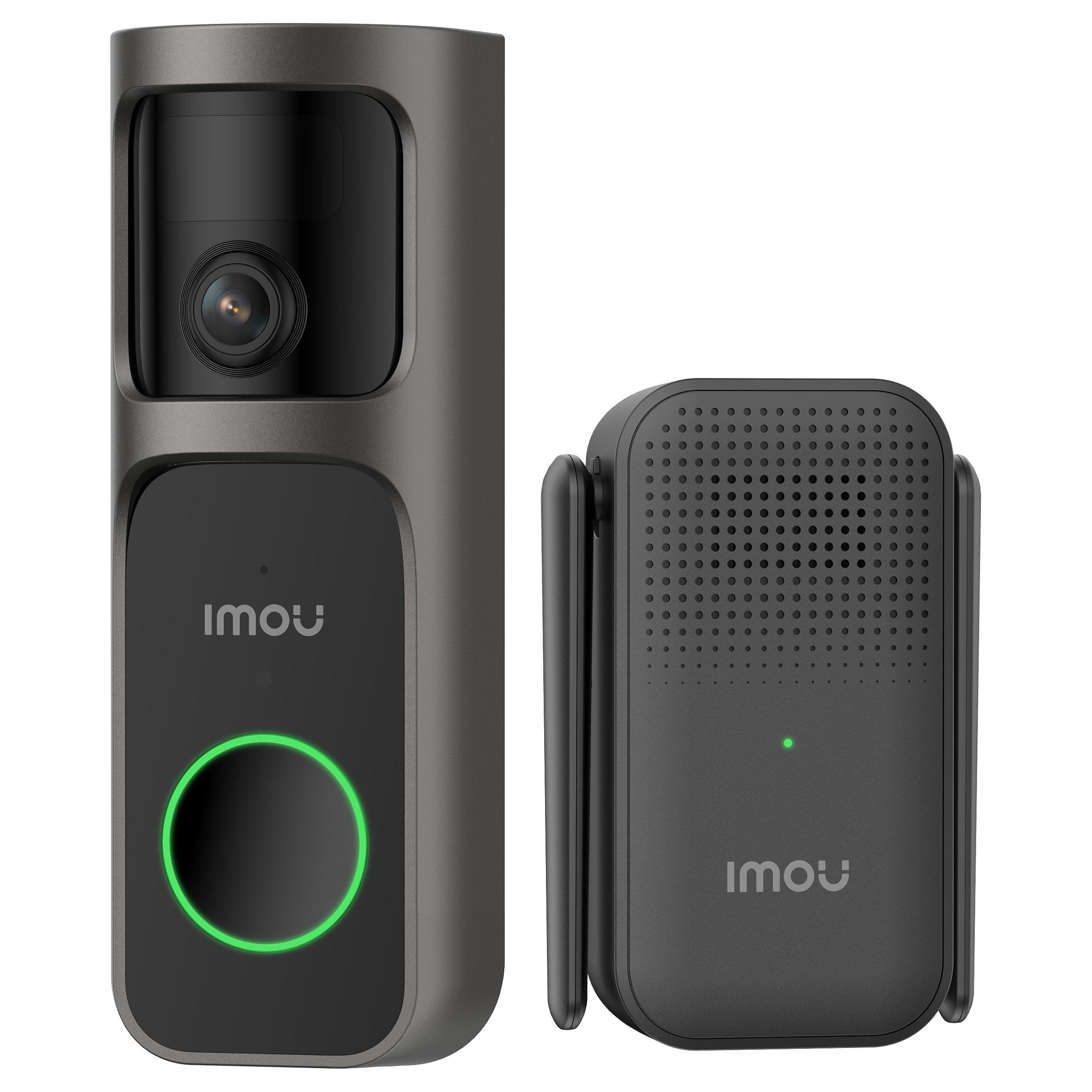 Imou Doorbell 3 Kit - Dørringeklokke - true 360° panoramic view - trådløs - sort