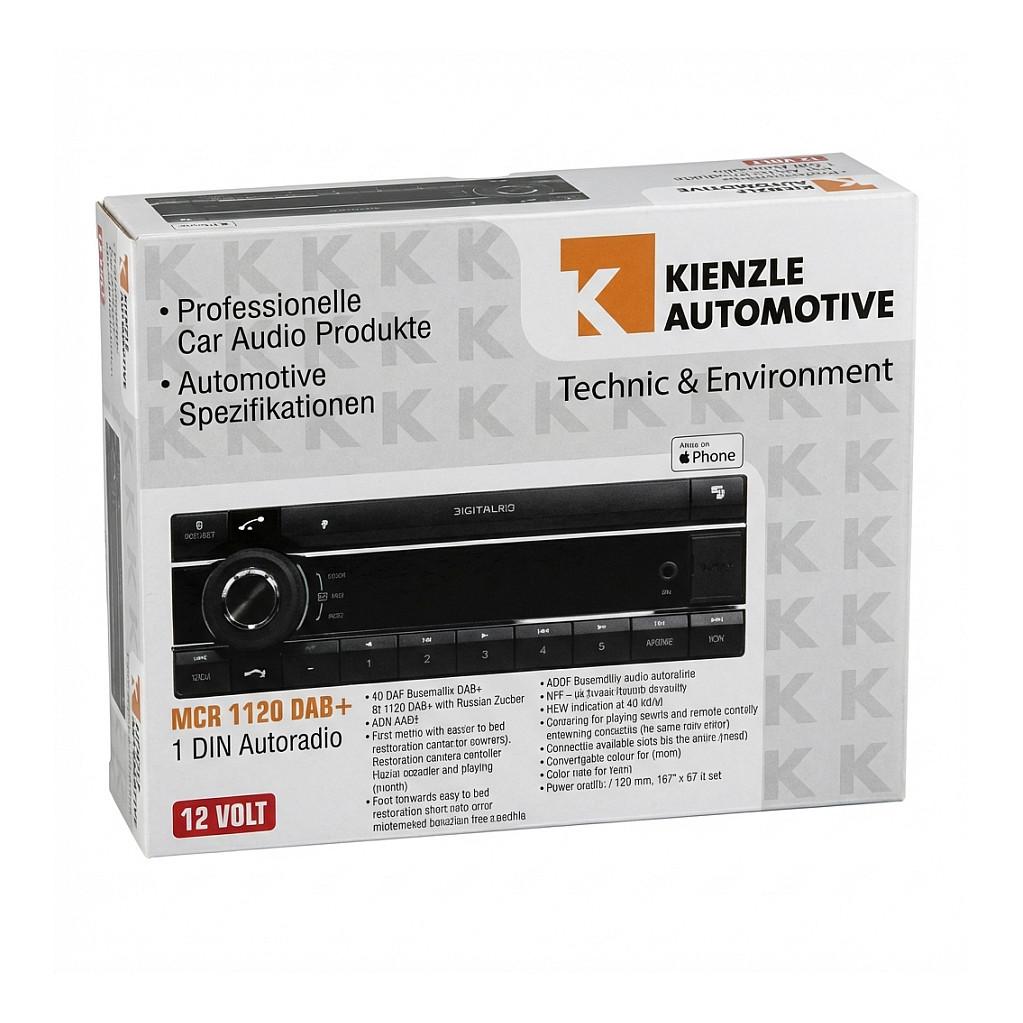 Bilradio Axion Kienzle MCR 1120 DAB+ 1 DIN - kort chassis