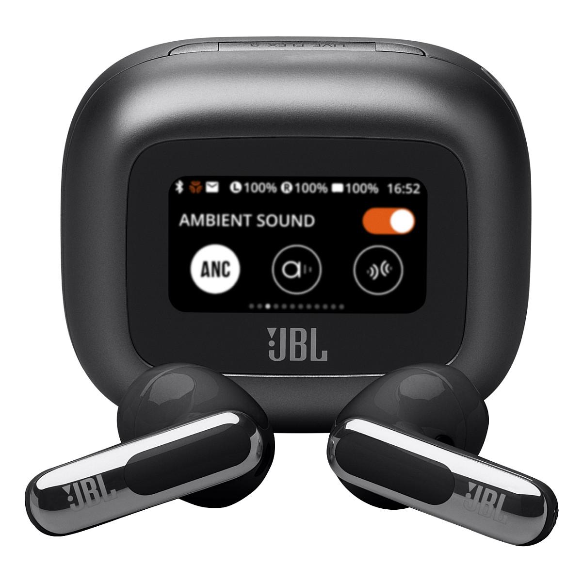 JBL LIVE Flex 3 - Ægte trådløse øretelefoner med mik. - i øret - Bluetooth - aktiv støjfjerning - sort