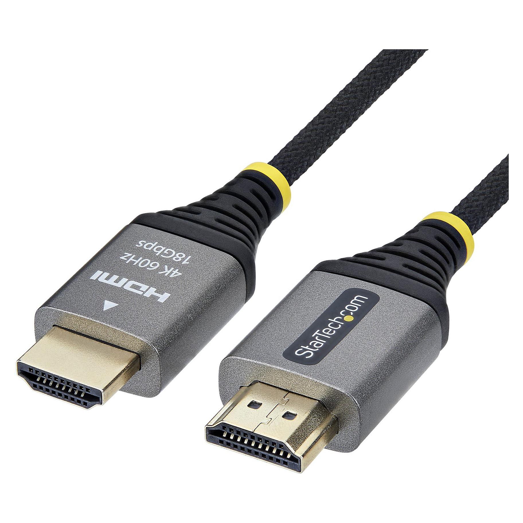 StarTech.com HDMI2-FLEX-4K60-3M HDMI-kabel HDMI Type A (Standard) Sort, Sølv