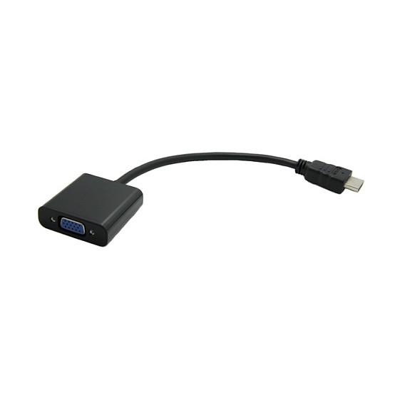 HDMI til VGA-adapterkabel VALUE - 0,15 m, sort
