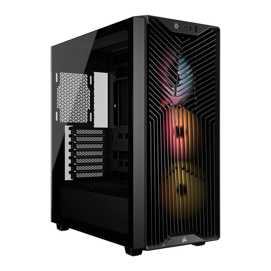Corsair 3200D RS ARGB mid-tower PC-kabinet - sort med hærdet glas, ATX og USB-C