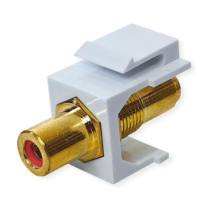 RCA-keystone-kobling VALUE 25.99.8213 - rød