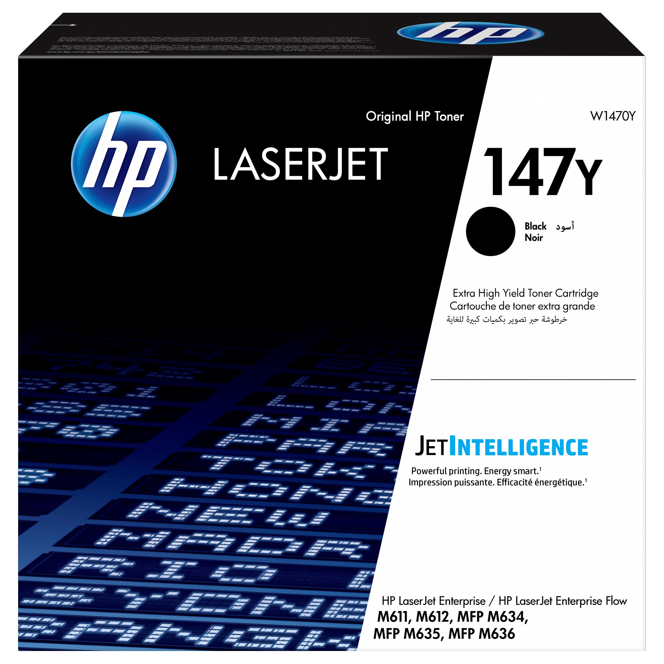 HP 147Y W1470Y sort original tonerpatron - særlig høj ydelse, op til 42.000 sider