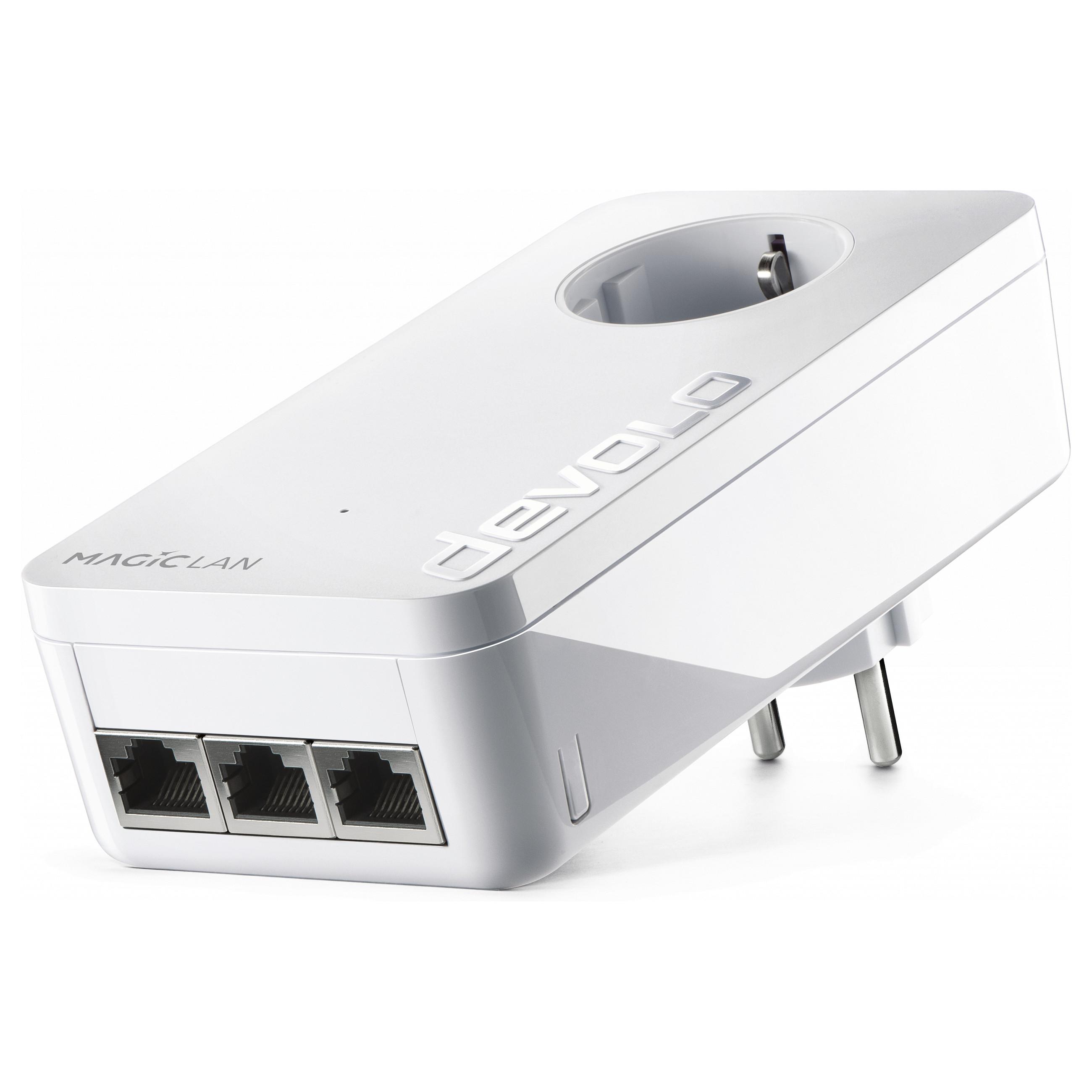 devolo Magic 2 LAN triple - Bro 1GbE, HomeGrid - kan sluttes til vægstik