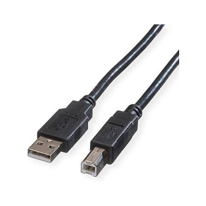 USB-kabel ROLINE 11.44.8818 A-B - 1,8 m, sort