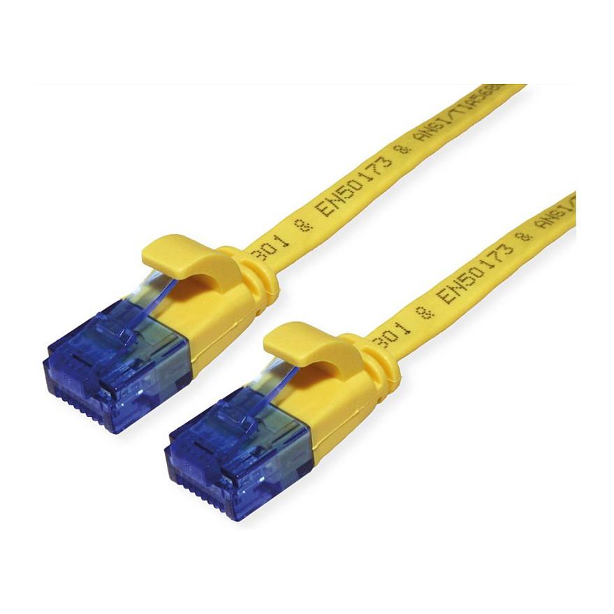 Patchkabel VALUE Cat.6A U/UTP ekstrafladt - gul, 2 m