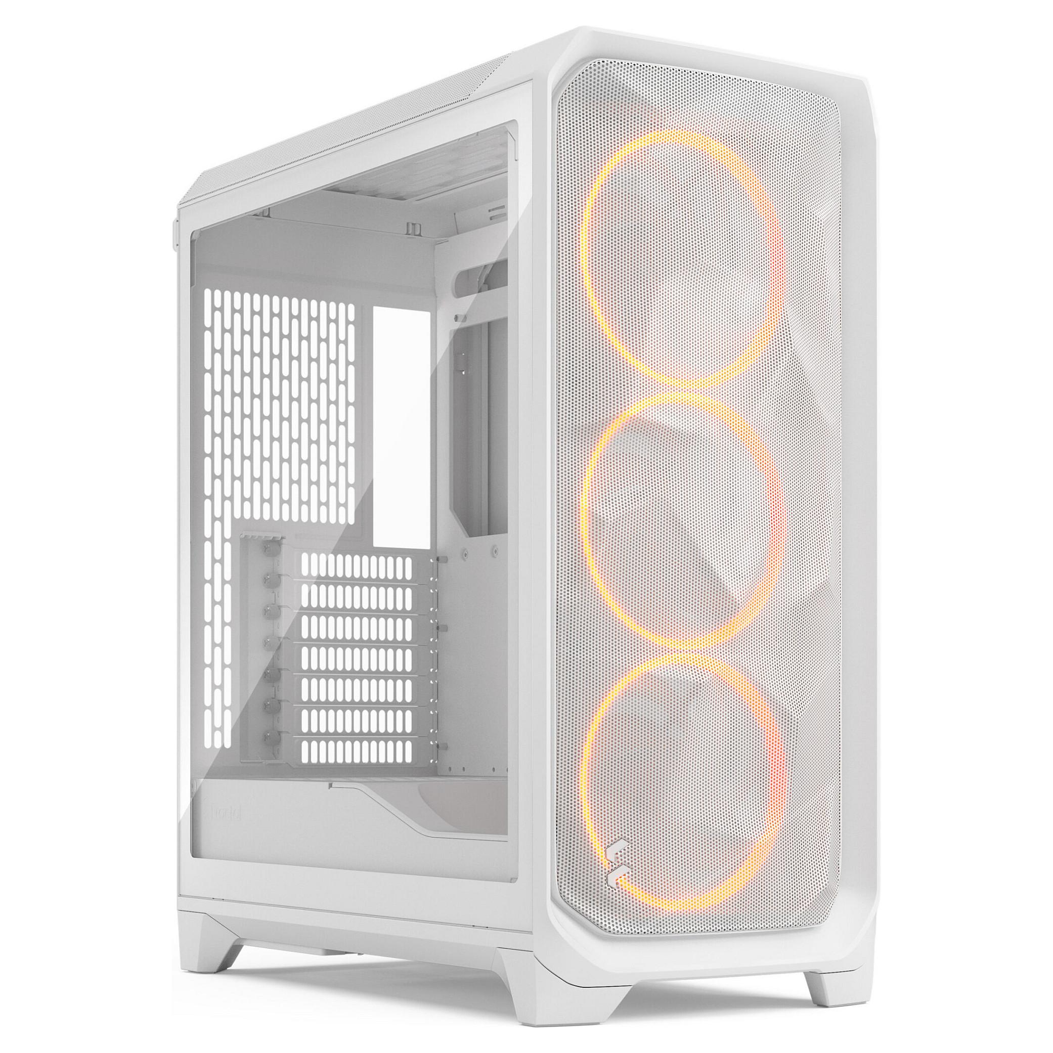 Fractal Design Meshify 3 RGB TG Clear Tint Tårn ATX Inten Strømforsyning Hvid