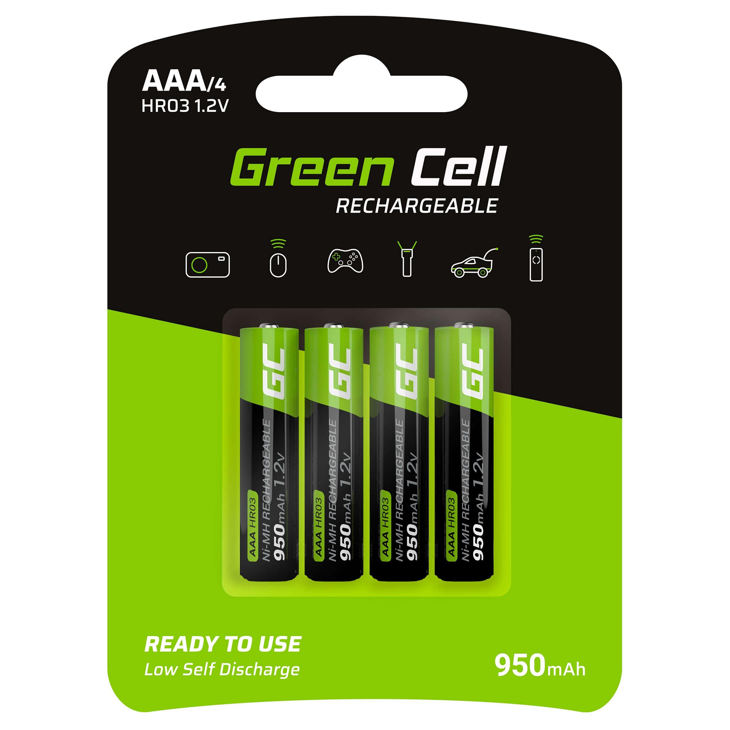 Green Cell AAA type Batterier til generelt brug (genopladelige) 950mAh 4