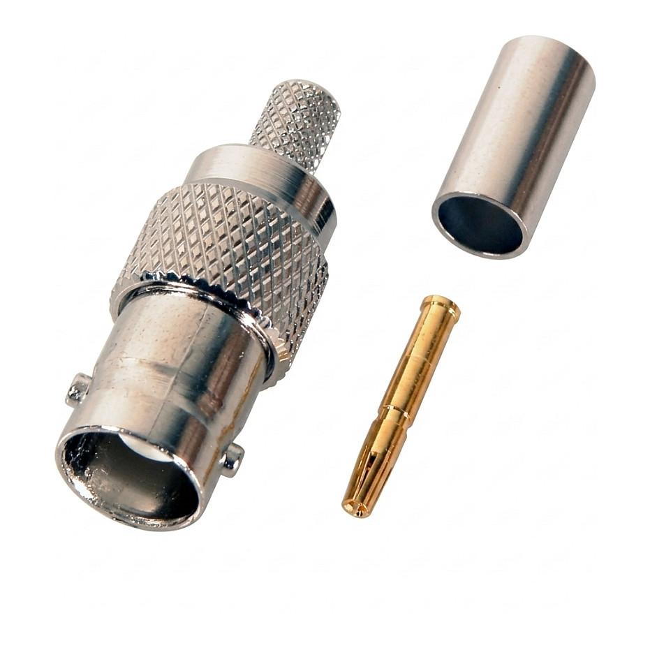 EFB-Elektronik BNC Buchse Gerade Crimp RG59-62, 75-93 Ohm (52511.1)