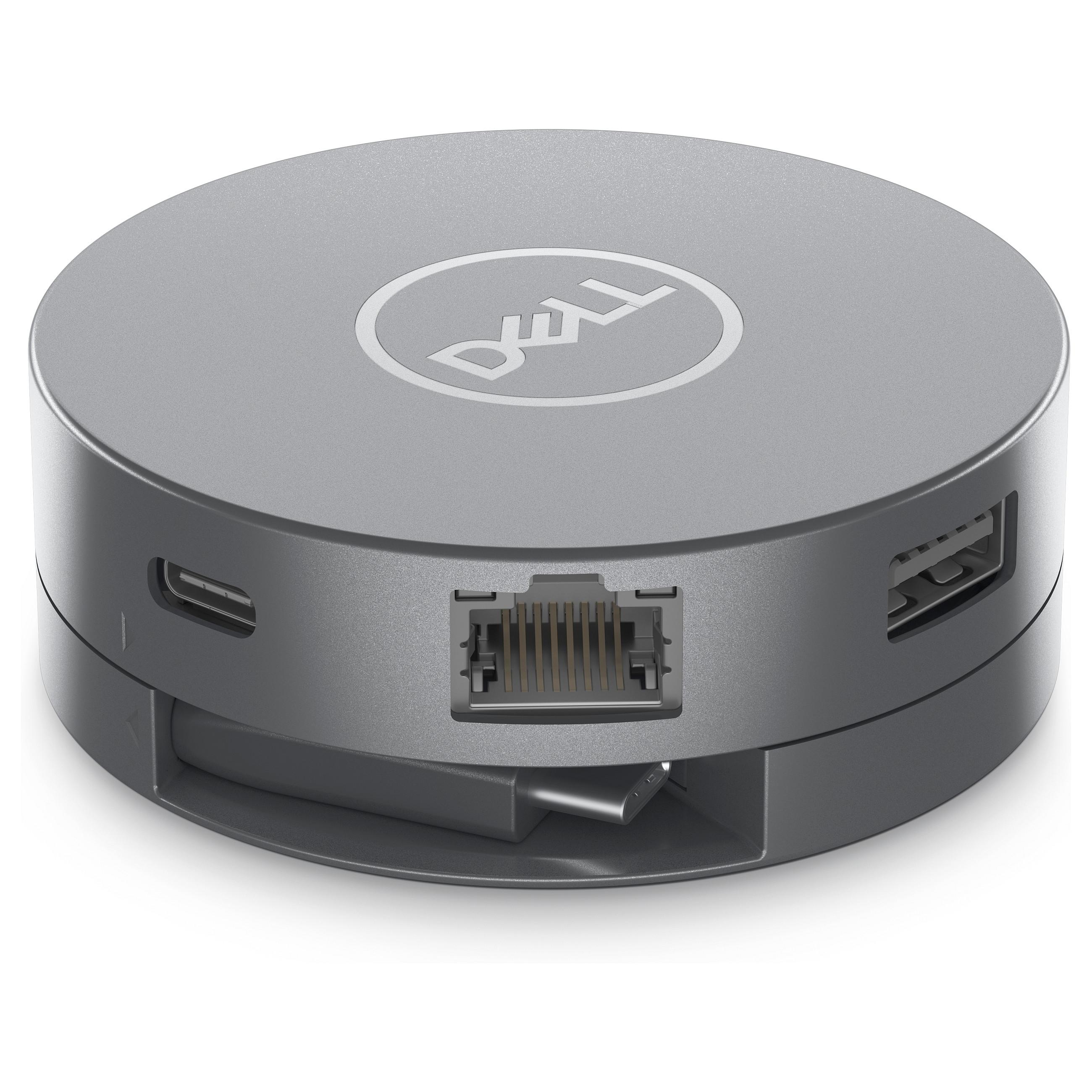 Dell 6-in-1 Multiport Adapter - USB-C - 90W - 1GBE